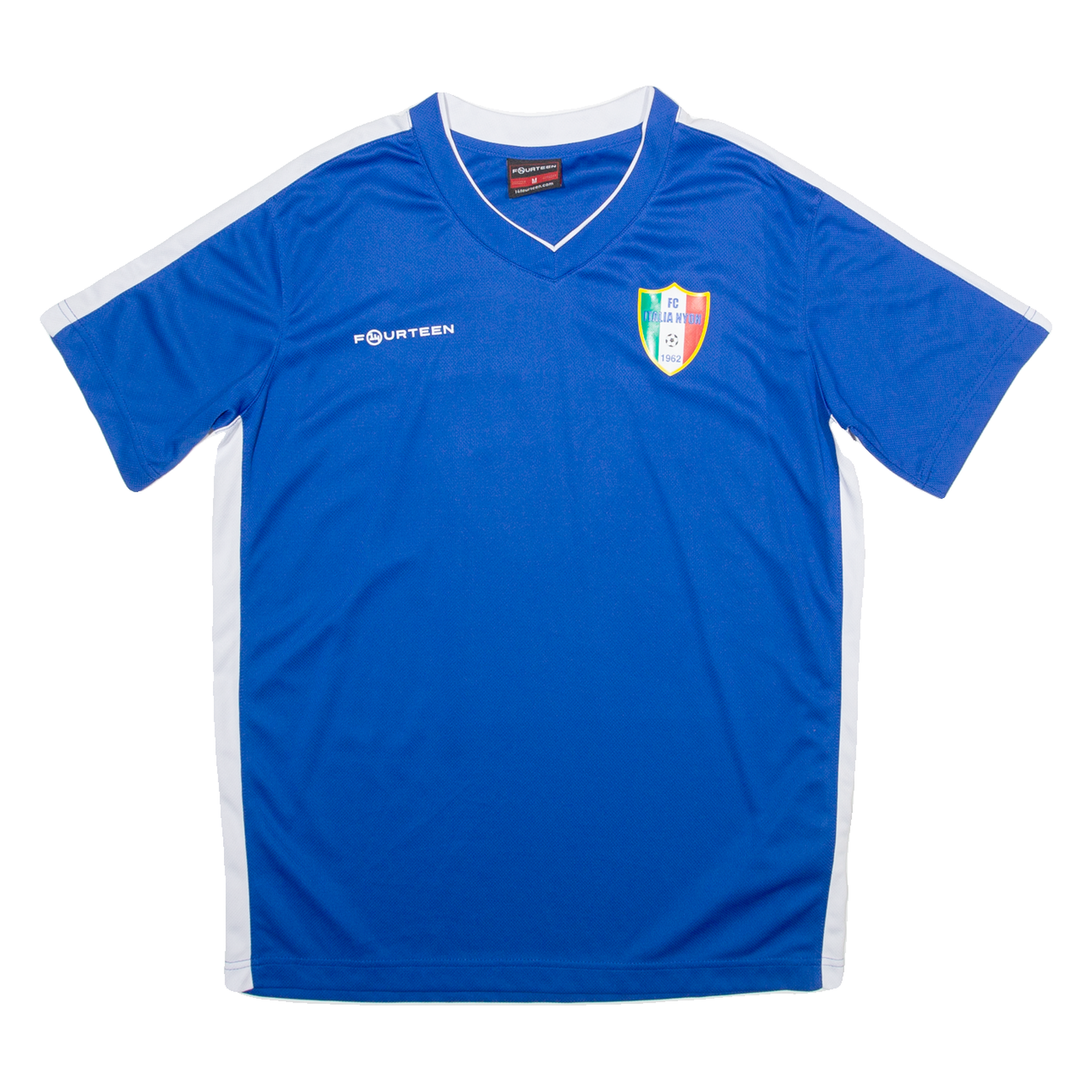 FOURTEEN FC Italia Football Mens Football Shirt Jersey Blue 90s M Refurbished - N/A refurbished available on Cerqular