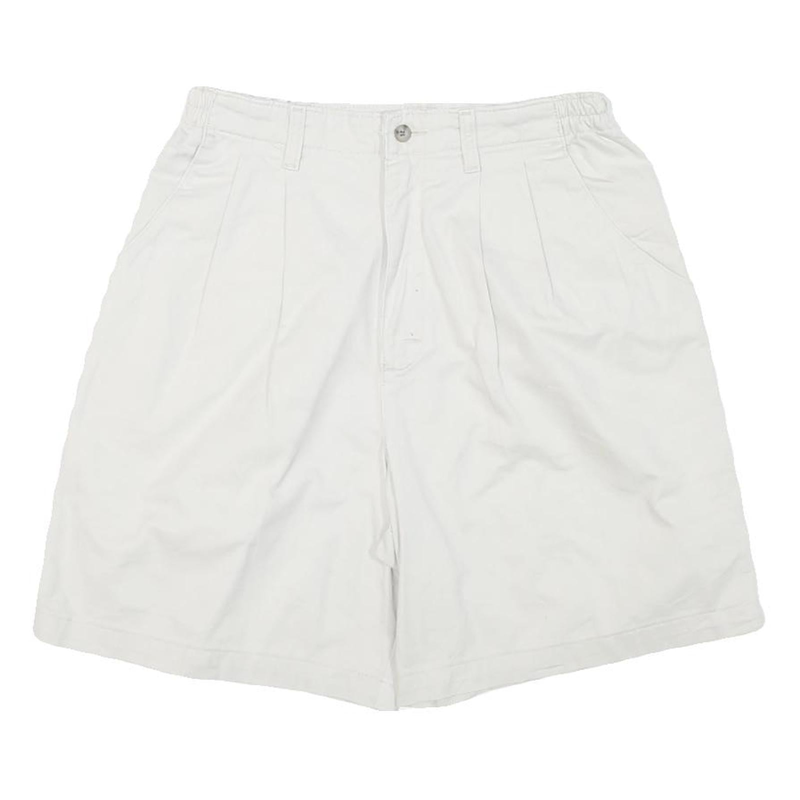 LEE Mens White Casual Shorts M W28 Comfortable Cotton Blend Drawstring Refurbished - N/A refurbished available on Cerqular