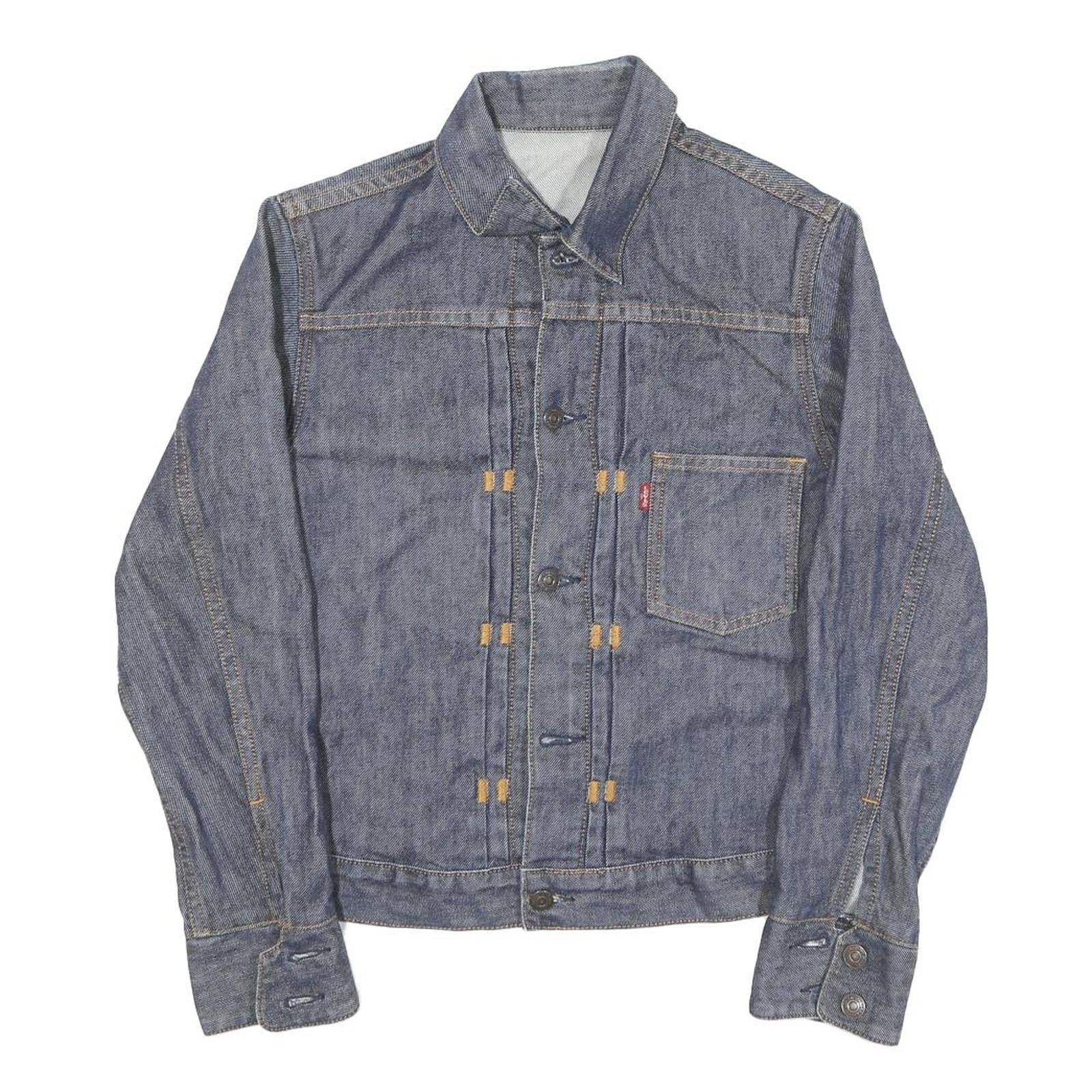 LEVI'S Womens Blue Denim Jacket XXS Cotton Blend Button Closure Classic Fit Refurbished - N/A refurbished available on Cerqular
