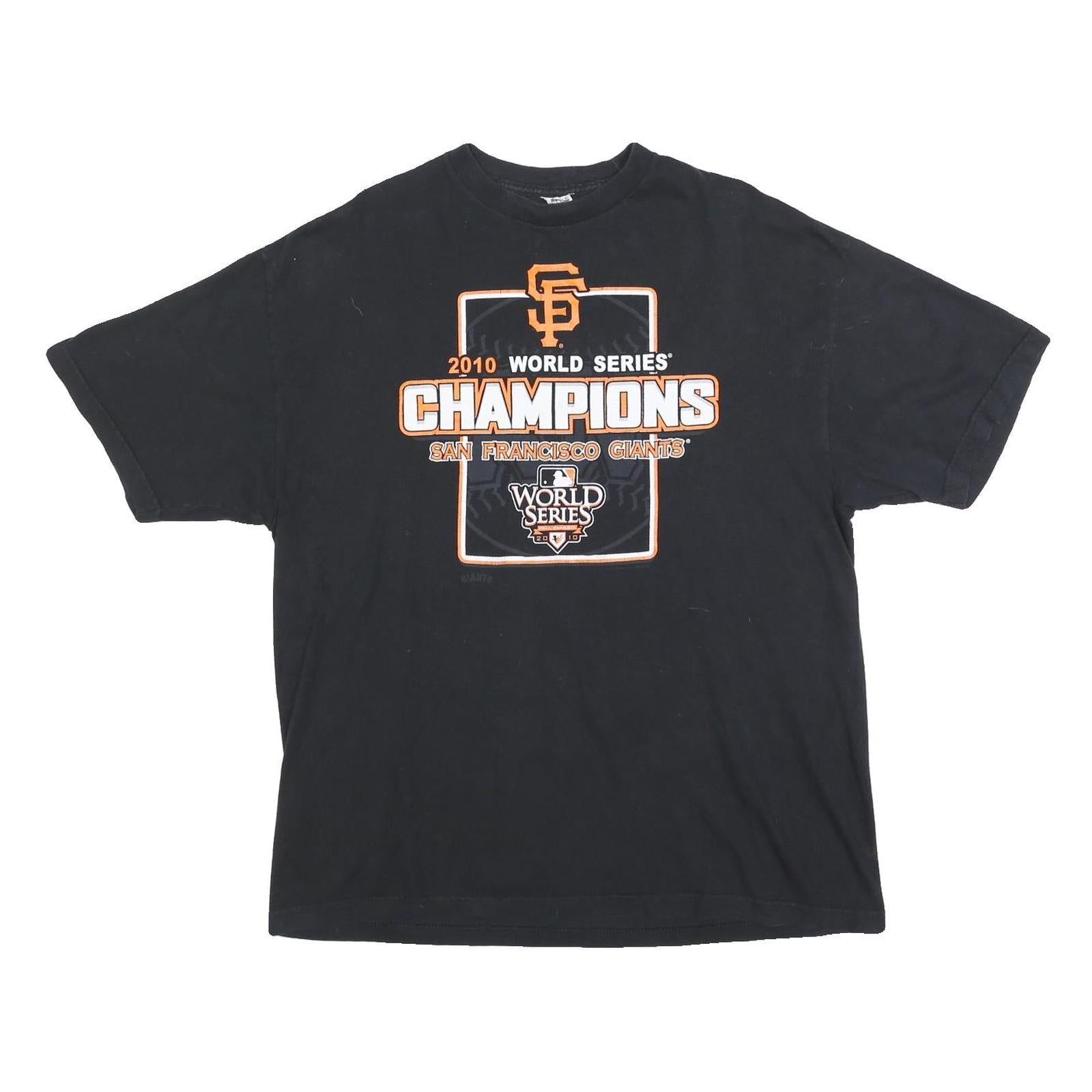 ALSTYLE Mens Black San Francisco Giants World Series Champions T-Shirt L Short Refurbished - N/A refurbished available on Cerqular