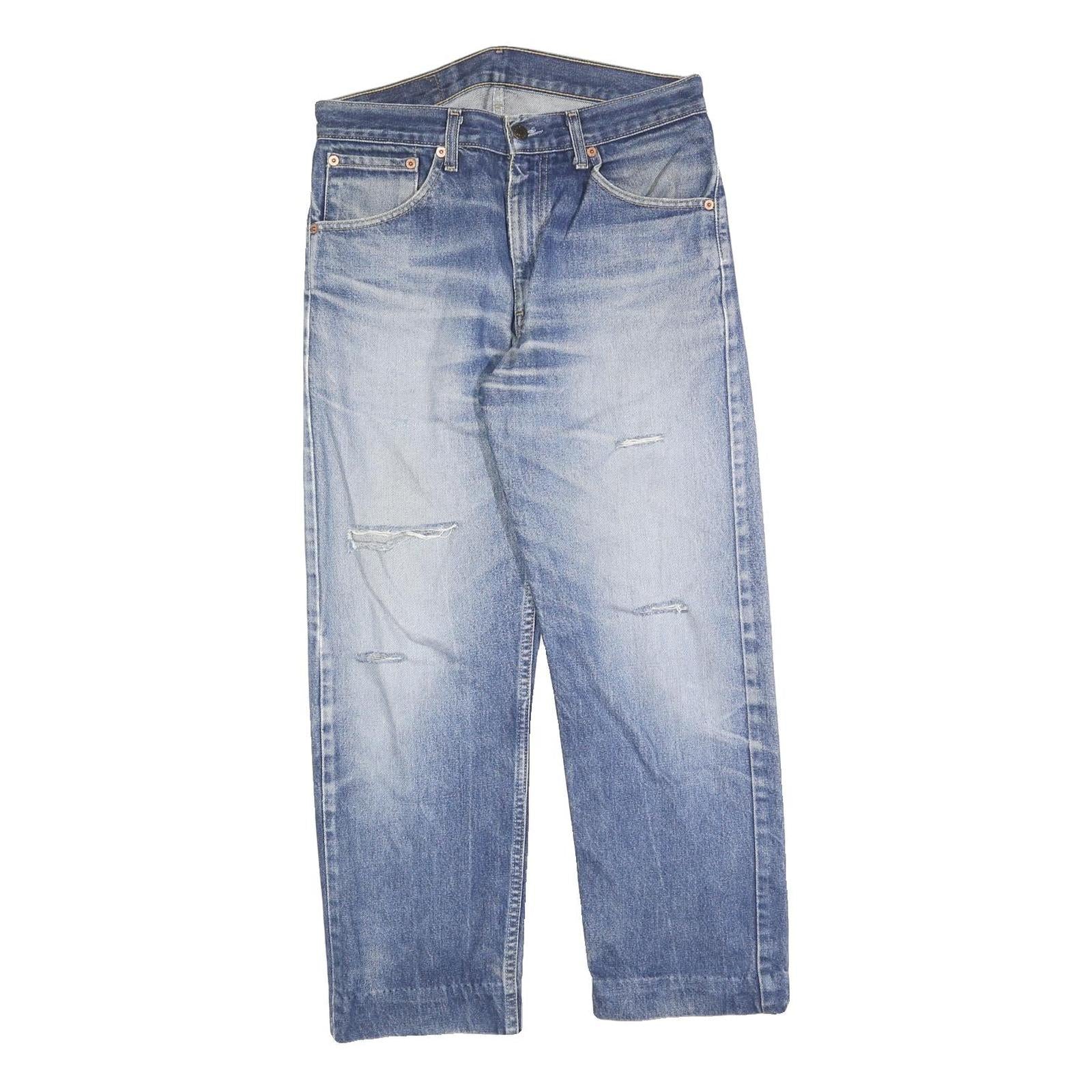 LEVI'S 521 02 Mens Jeans Blue Regular Straight Denim Medium W32 L26 Retro Refurbished - N/A refurbished available on Cerqular