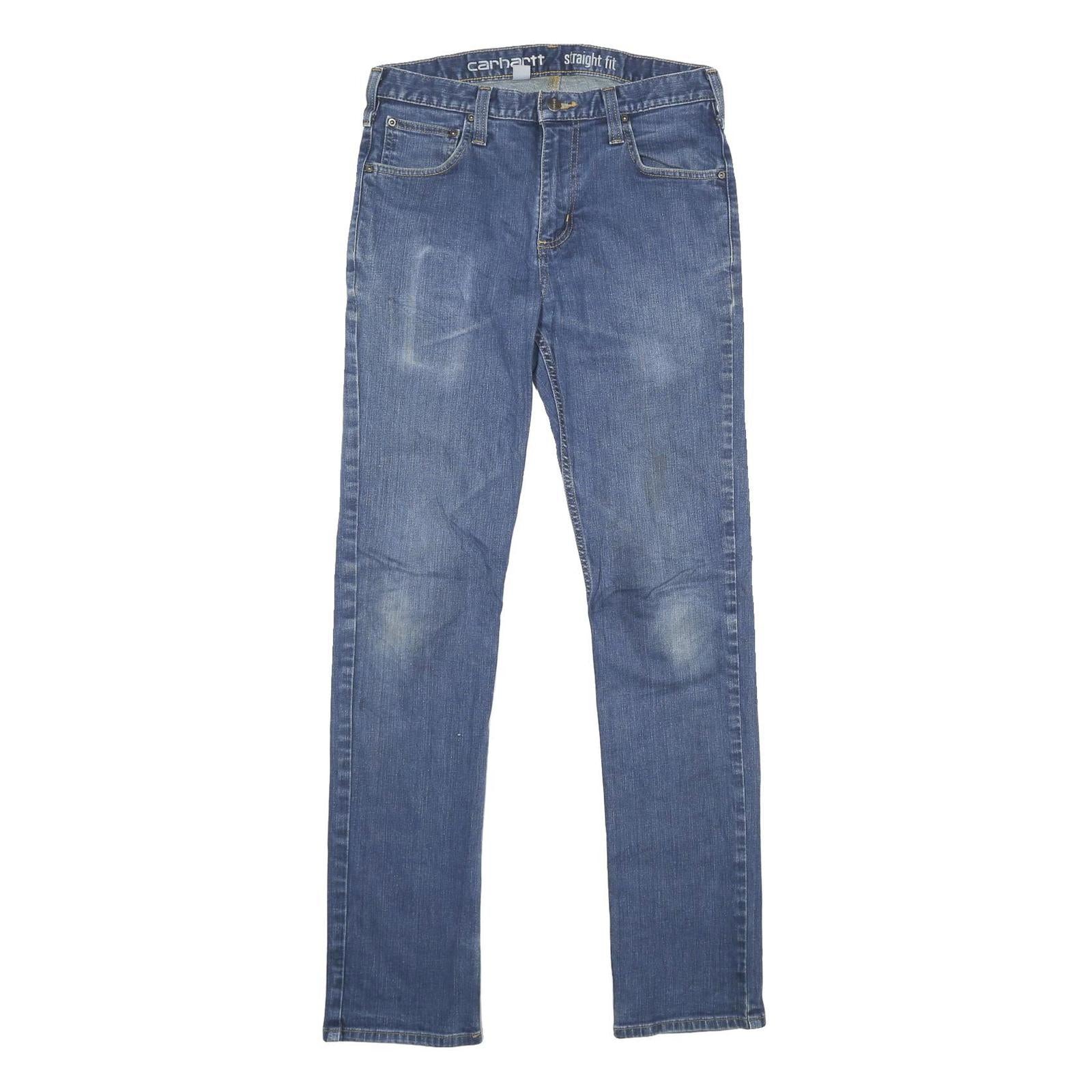 CARHARTT Mens Jeans Blue Regular Straight Denim Rinse W31 L34 Zip Closure Refurbished - N/A refurbished available on Cerqular