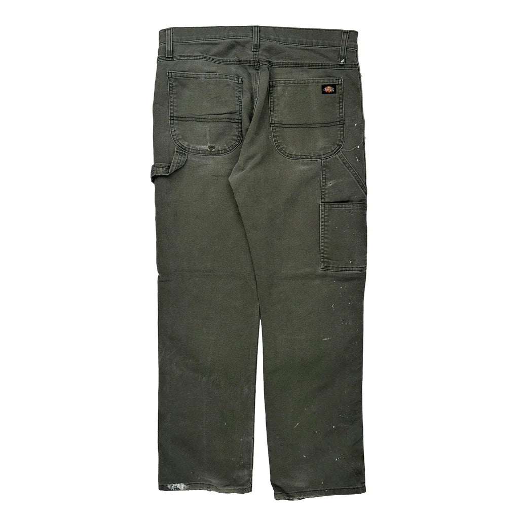Dickies Double Knee Carpenter Trousers - 32W 29L Grey Cotton Refurbished - Thrifted (note: this is a term often used to describe second- refurbished available on Cerqular