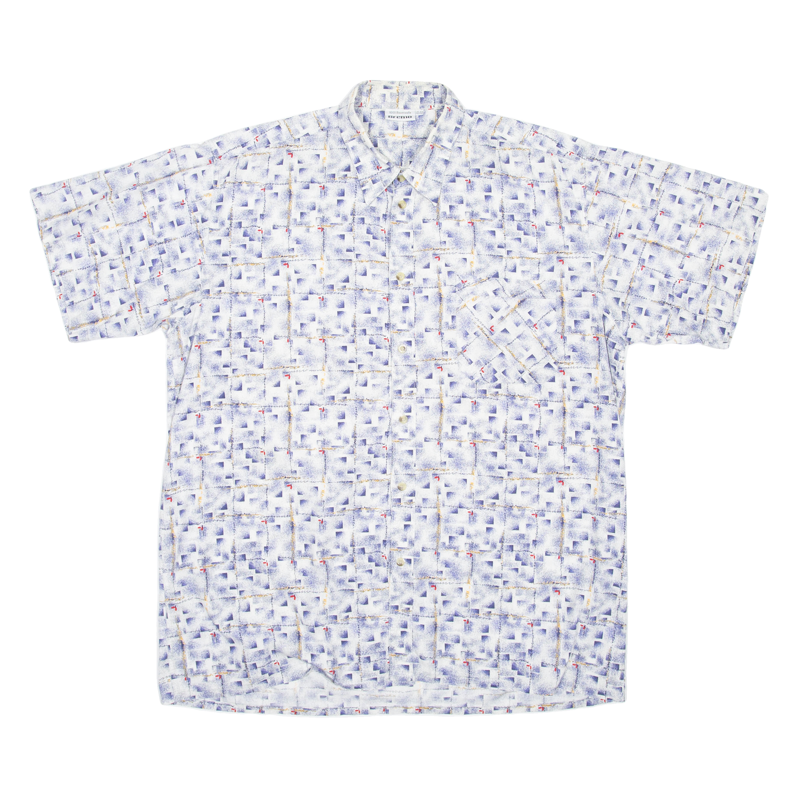 BREMO Mens Shirt Blue Crazy Pattern XL Refurbished - N/A refurbished available on Cerqular