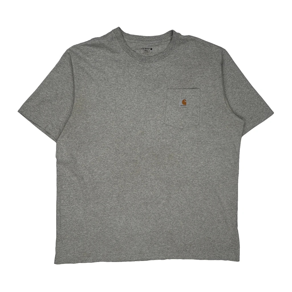 Carhartt T-Shirt - XL Grey Cotton Refurbished - Thrifted (note: this is a term often used to describe second- refurbished available on Cerqular