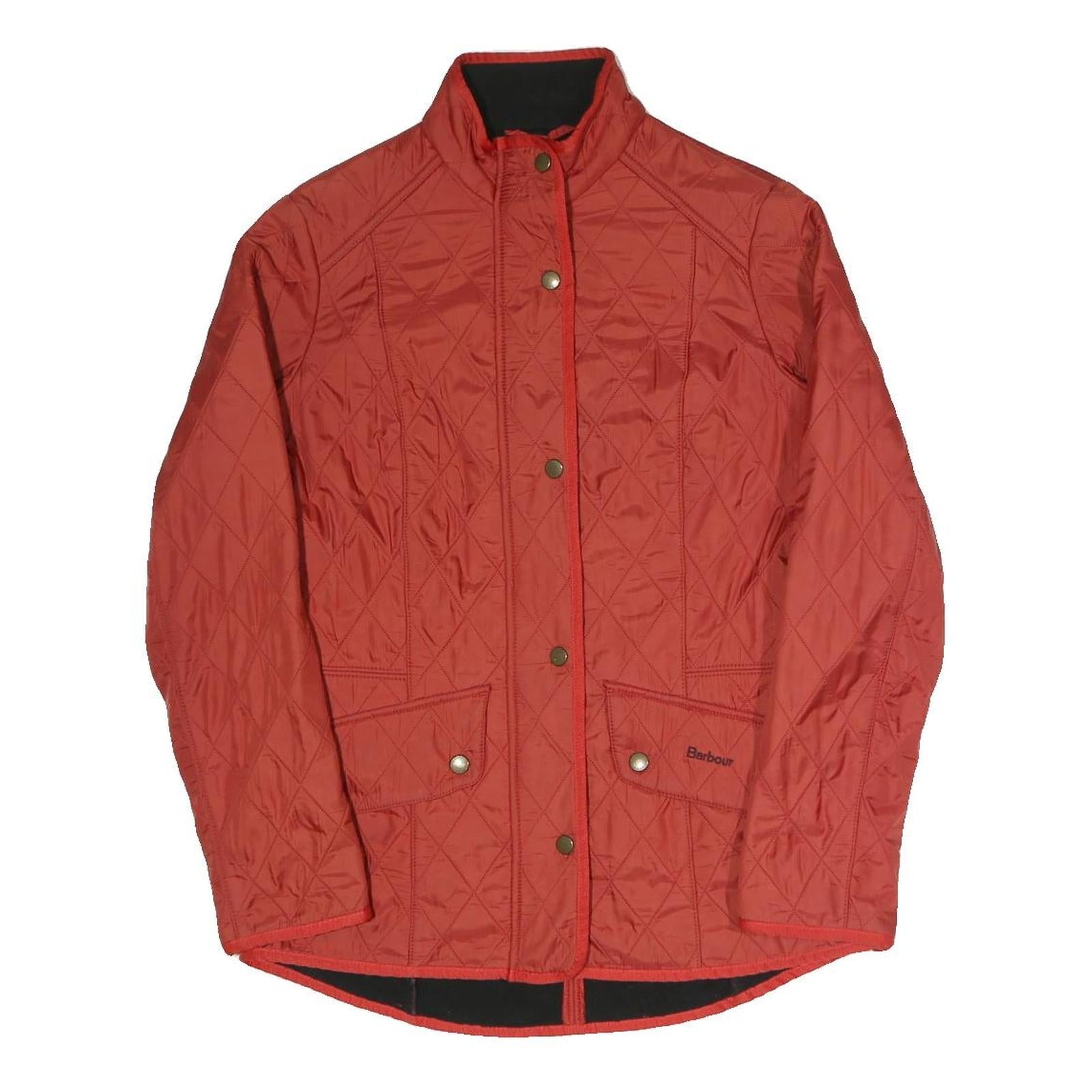 BARBOUR Womens Red Classic Jacket UK 10 Quilted Polyester Blend Zip Fastening Refurbished - N/A refurbished available on Cerqular