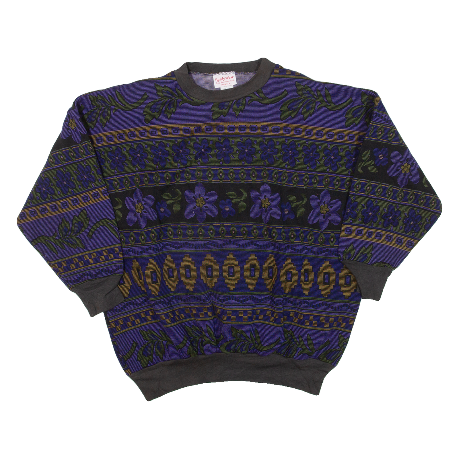 Crazy Print Womens Sweatshirt Purple ONE SIZE Refurbished - N/A refurbished available on Cerqular