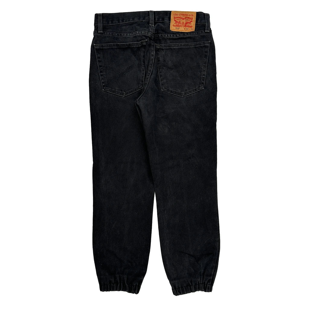 Levis Jeans - 29W UK 10 Black Cotton Refurbished - Thrifted (note: this is a term often used to describe second- refurbished available on Cerqular