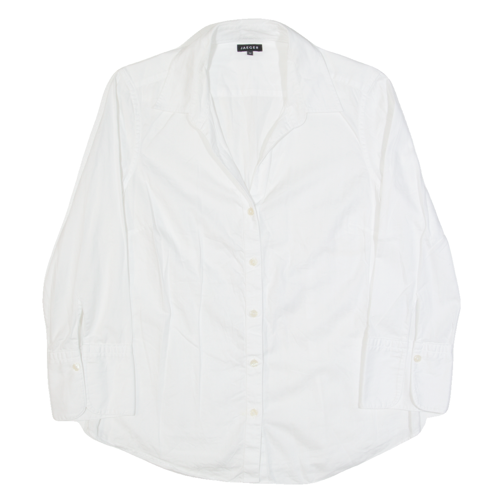 JAEGER Womens Plain Shirt White Long Sleeve M Refurbished - N/A refurbished available on Cerqular