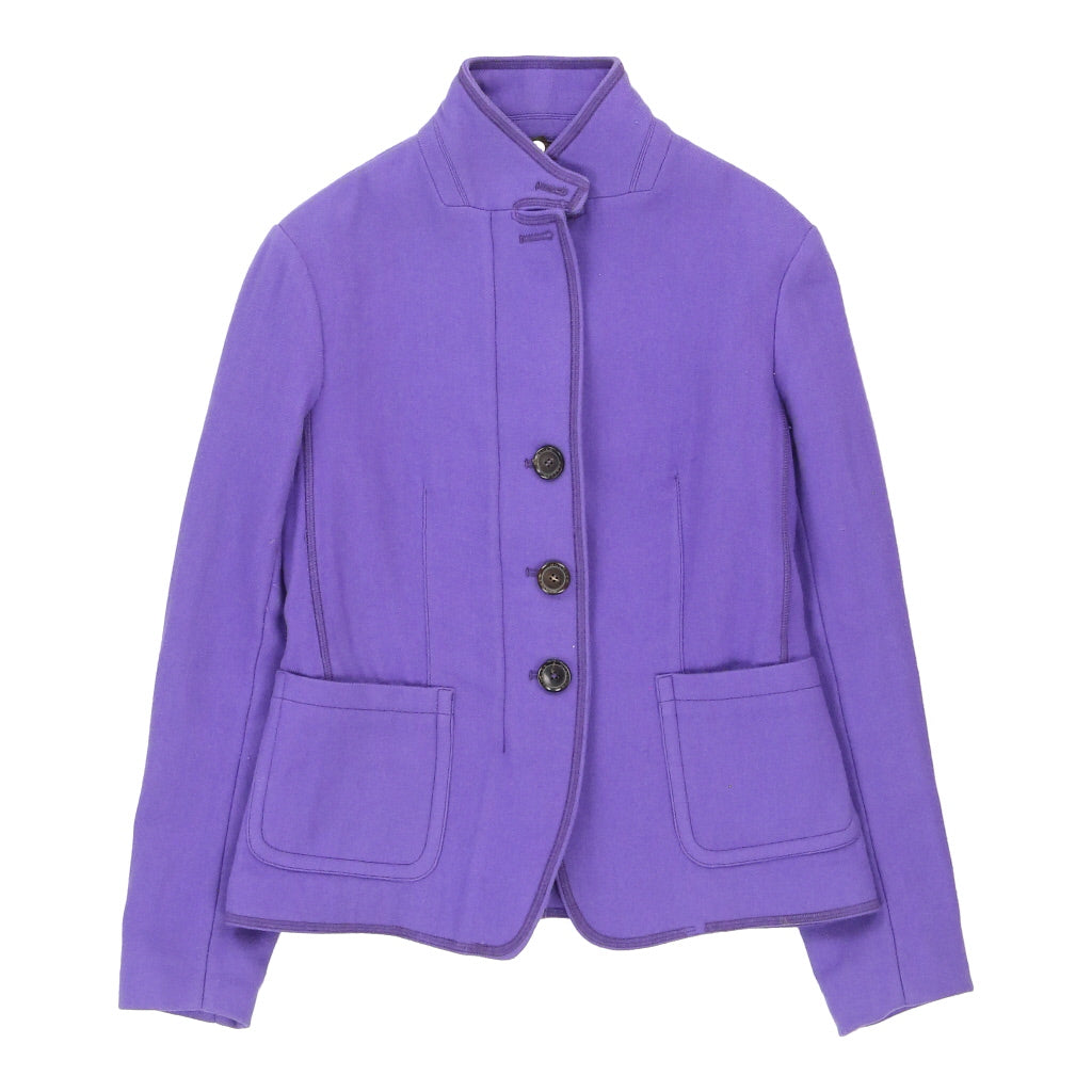 Buy Moncler Jacket - Medium Purple Cotton Blend | Size: medium Refurbished - $240.12 Moncler Jacket - Medium Purple Cotton Blend | Size: medium Refurbished - N/A (Preloved Designer is not a specific brand, it refurbished available on Cerqular
