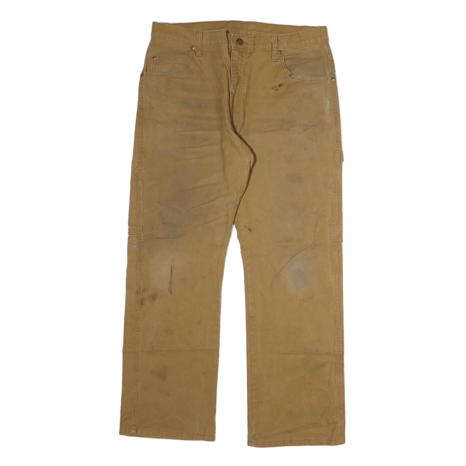 DICKIES Mens Cotton Blend Beige Relaxed Straight Trousers W36 L29 Workwear Zip Refurbished - N/A refurbished available on Cerqular
