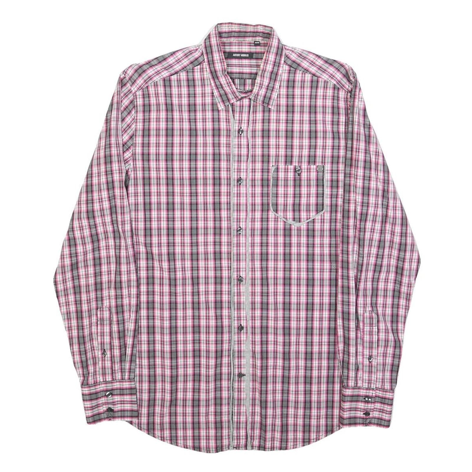 Buy ANTONY MORATO Mens Pink & Grey Checked Shirt S Casual Cotton Blend Long Sleeve Refurbished - $16.89 ANTONY MORATO Mens Pink & Grey Checked Shirt S Casual Cotton Blend Long Sleeve Refurbished - N/A refurbished available on Cerqular
