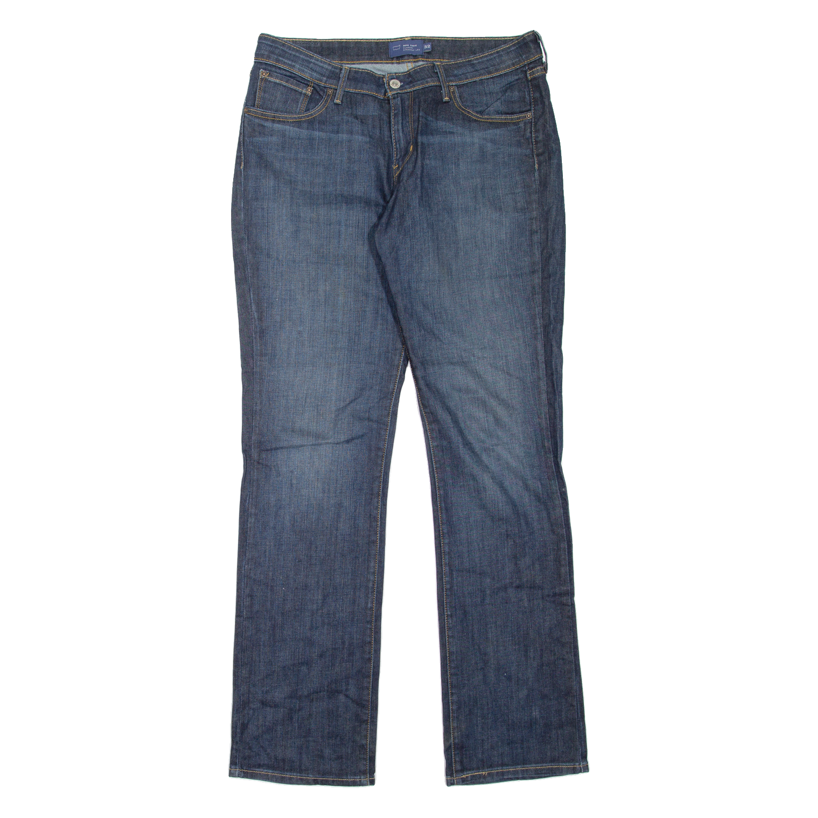 LEVI'S Womens Jeans Blue Classic Straight Stone Wash W32 L34 Refurbished - N/A refurbished available on Cerqular