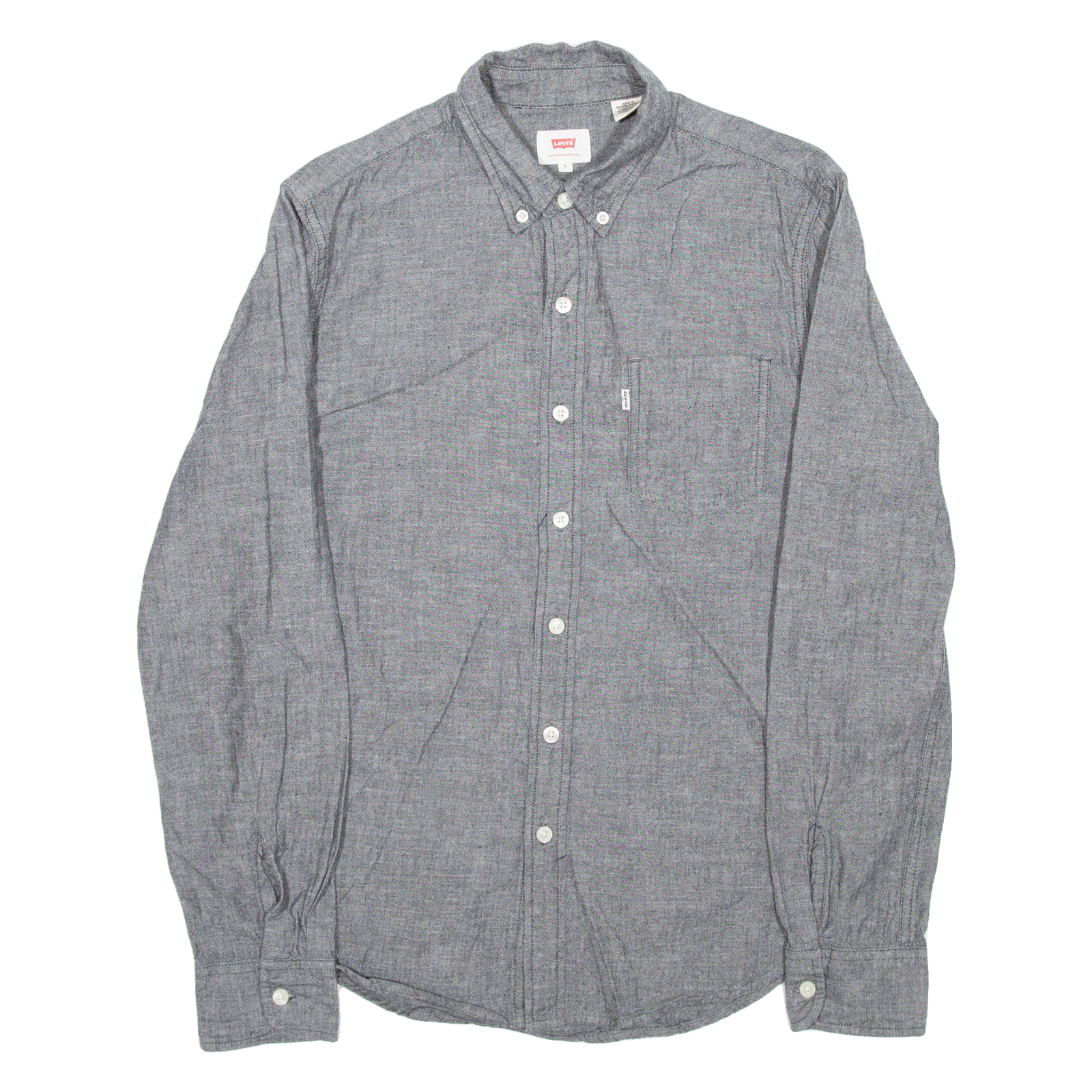 Buy LEVI'S Mens Plain Shirt Grey Long Sleeve S Refurbished - $28.59 LEVI'S Mens Plain Shirt Grey Long Sleeve S Refurbished - N/A refurbished available on Cerqular