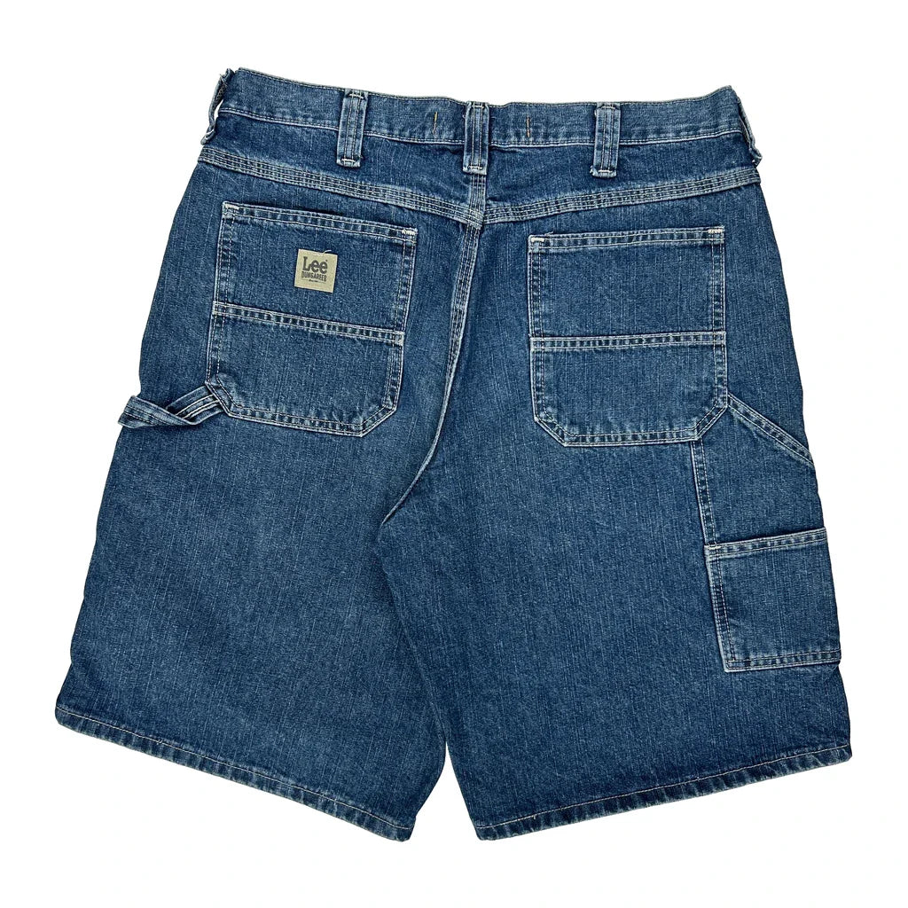 Lee Denim Shorts - 34W 10L Blue Denim Refurbished - Thrifted (note: this is a term often used to describe second- refurbished available on Cerqular