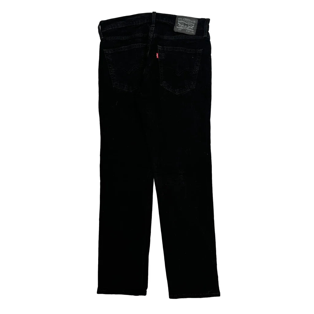 Levis Jeans - 33W 30L Black Cotton Refurbished - Thrifted (note: this is a term often used to describe second- refurbished available on Cerqular
