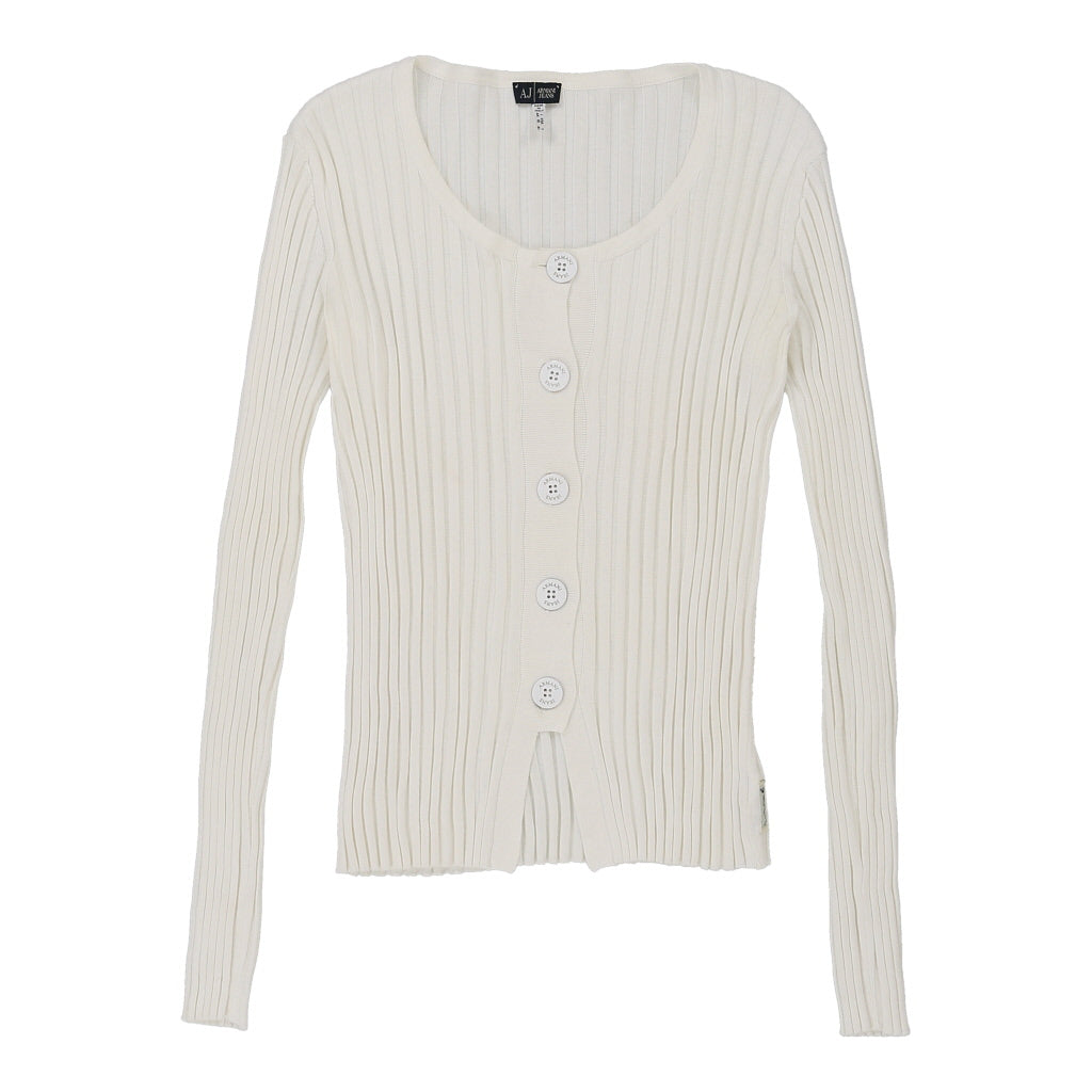 Buy Armani Jeans Long Sleeve Top - Medium White Cotton | Size: medium Refurbished - $52.03 Armani Jeans Long Sleeve Top - Medium White Cotton | Size: medium Refurbished - N/A (Preloved Designer is not a specific brand, it refurbished available on Cerqular