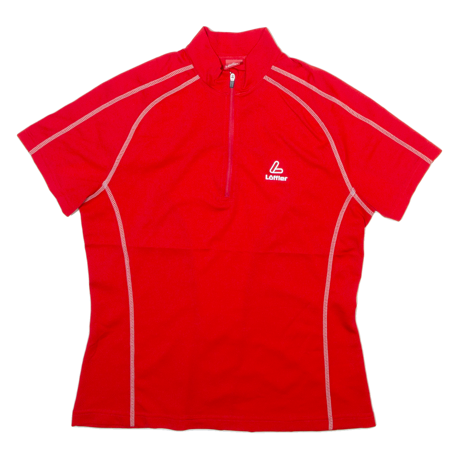 LOFFLER Womens Jersey Red 1/4 Zip S Refurbished - N/A refurbished available on Cerqular