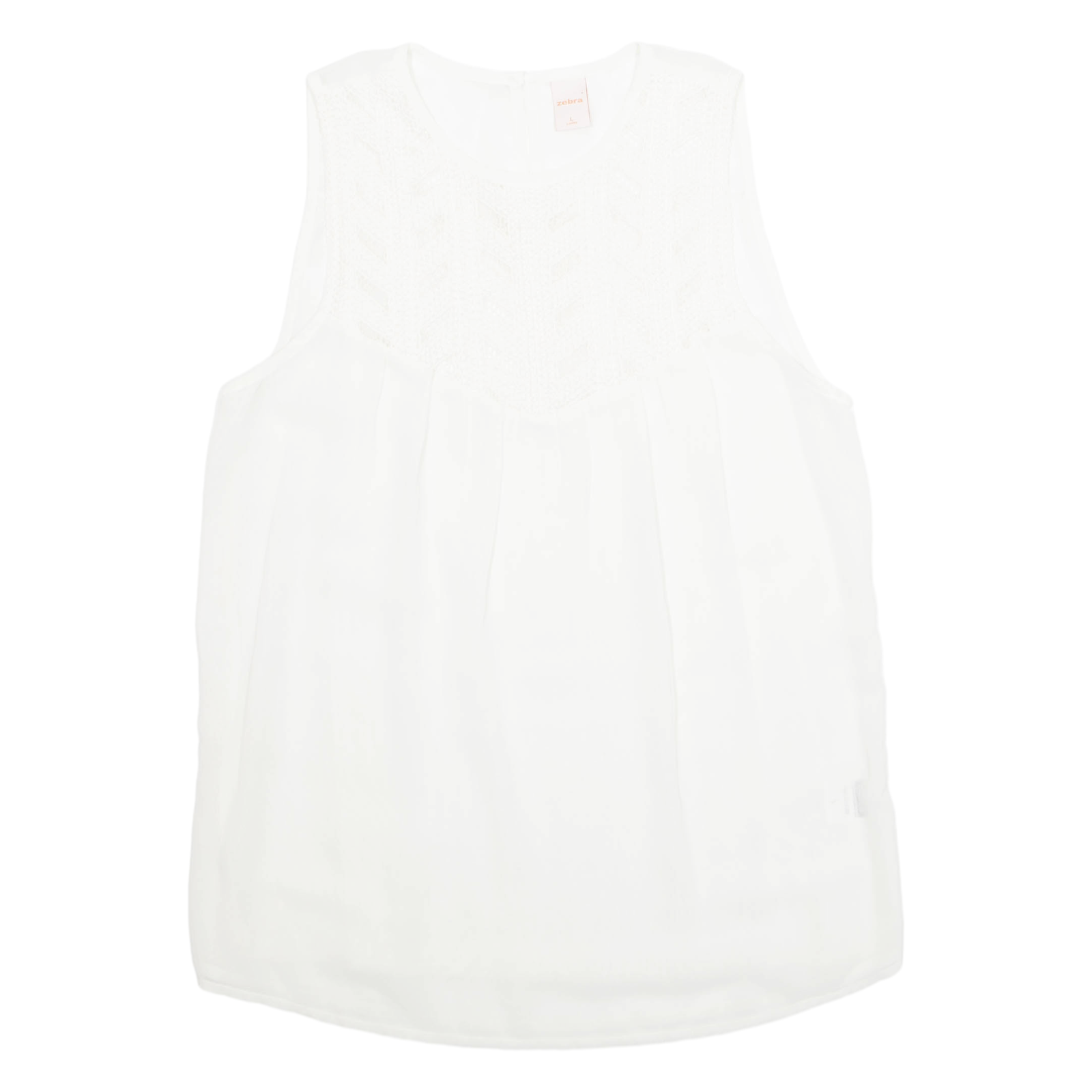 ZEBRA Womens Top White Sleeveless L Refurbished - N/A refurbished available on Cerqular