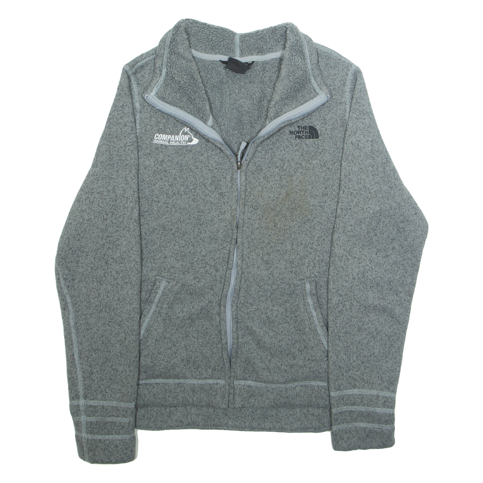 THE NORTH FACE Womens Fleece Jacket Grey L Refurbished - N/A refurbished available on Cerqular