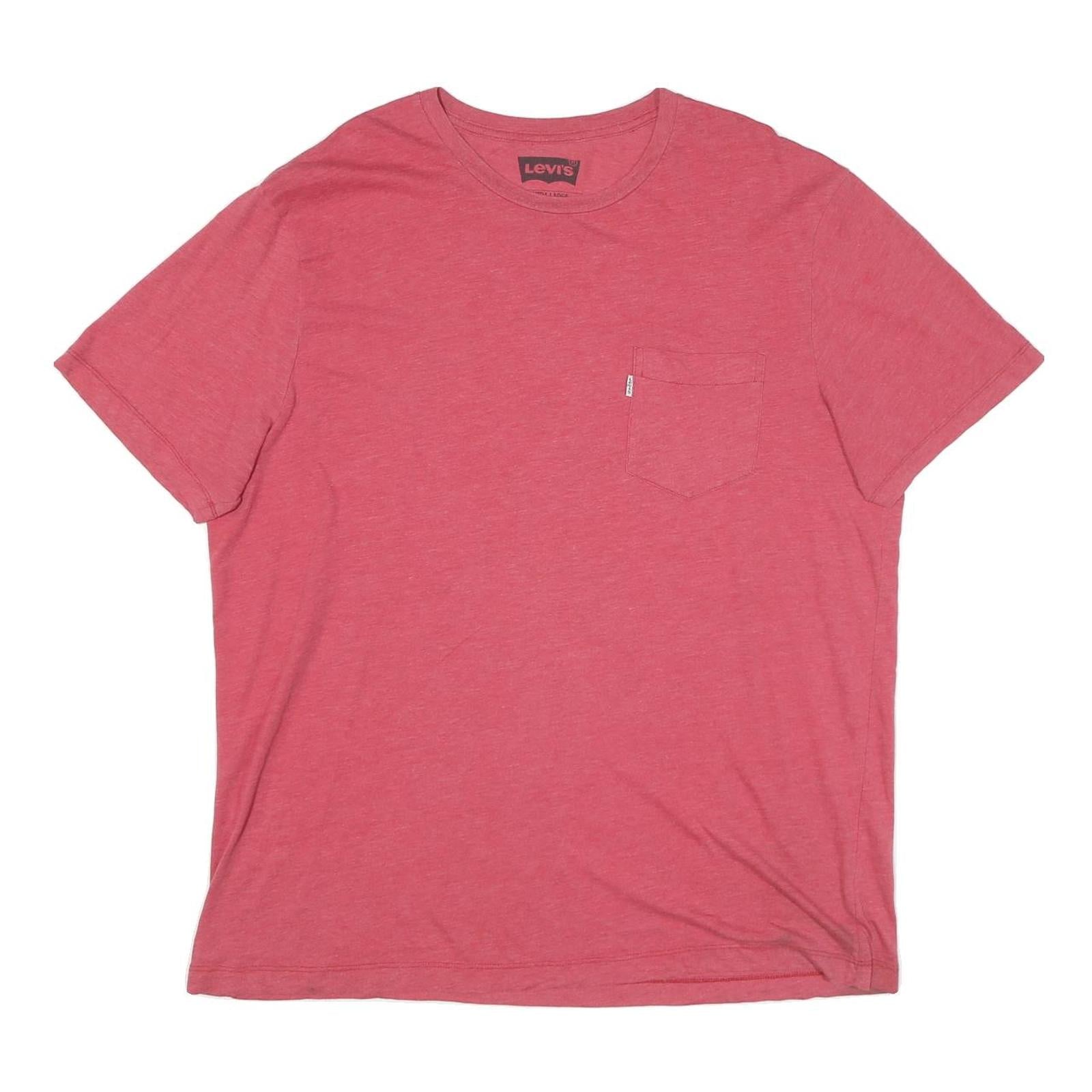 LEVI'S Mens Red T-Shirt XL Short Sleeve Crew Neck Pocket Casual Cotton Blend Refurbished - N/A refurbished available on Cerqular