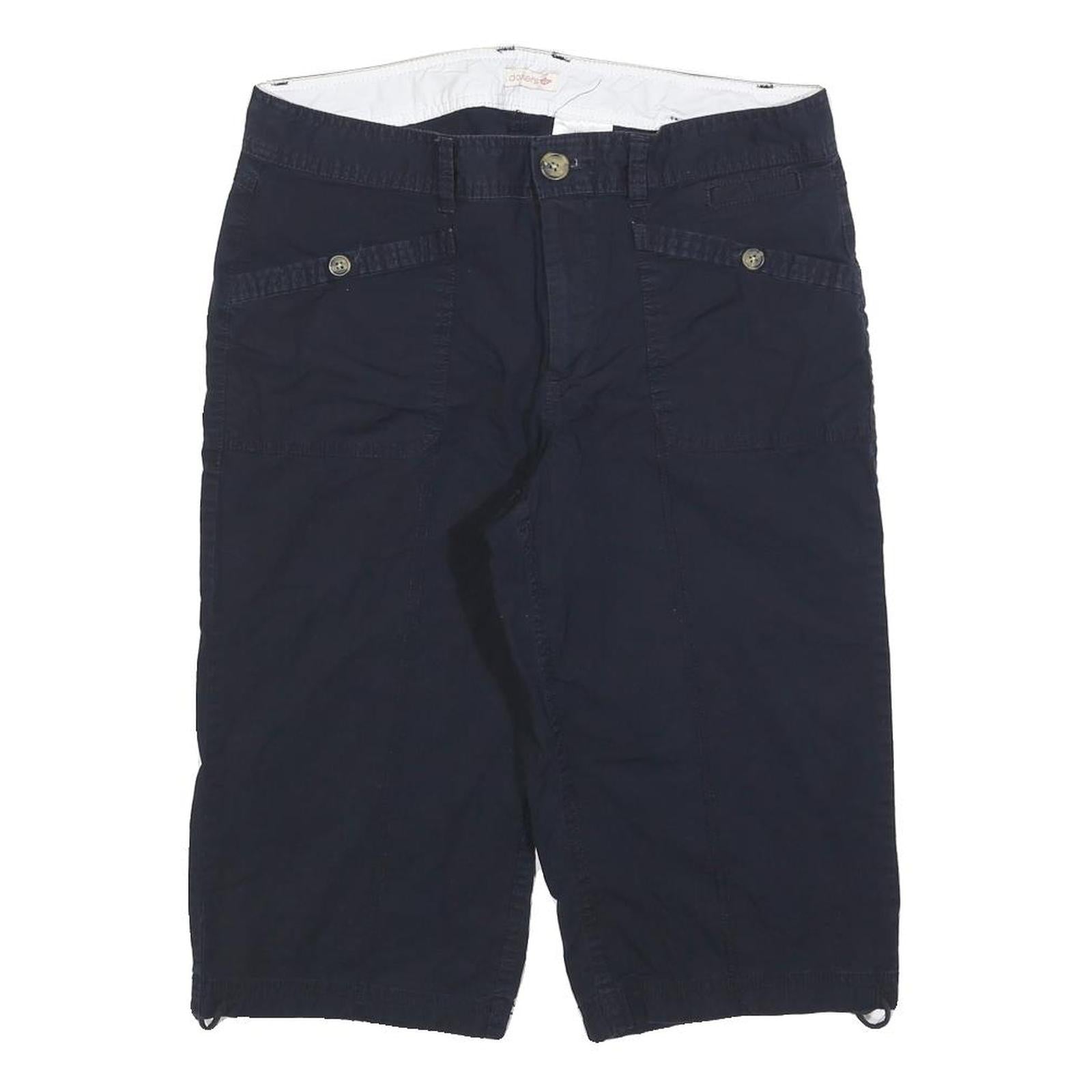 DOCKERS Womens Shorts Navy Casual M W32 Button Cotton Blend Relaxed Fit Refurbished - N/A refurbished available on Cerqular