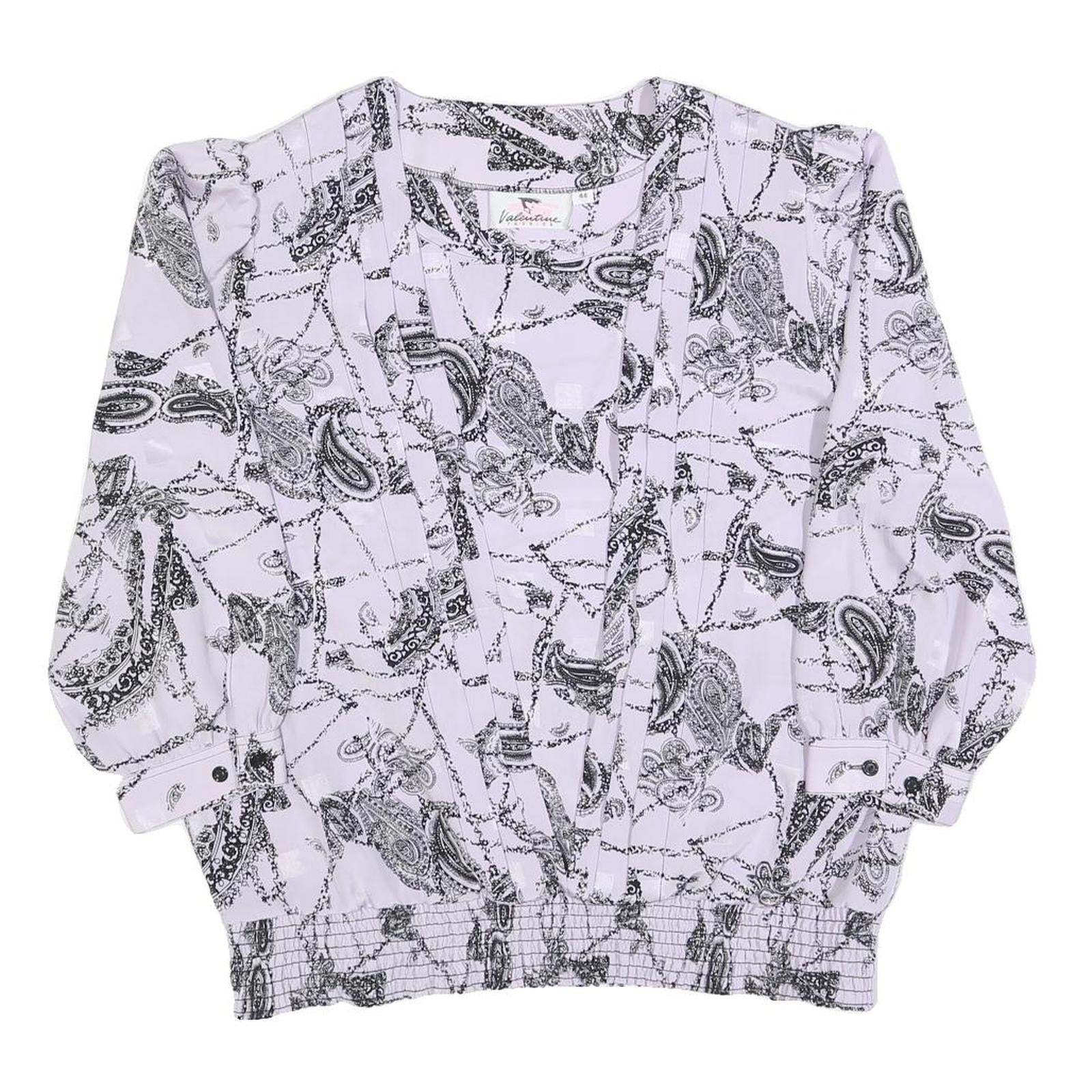 Buy VALENTINE Womens White & Black Paisley Printed Top Long Sleeve V-Neck L Stylish Refurbished - $18.19 VALENTINE Womens White & Black Paisley Printed Top Long Sleeve V-Neck L Stylish Refurbished - N/A refurbished available on Cerqular