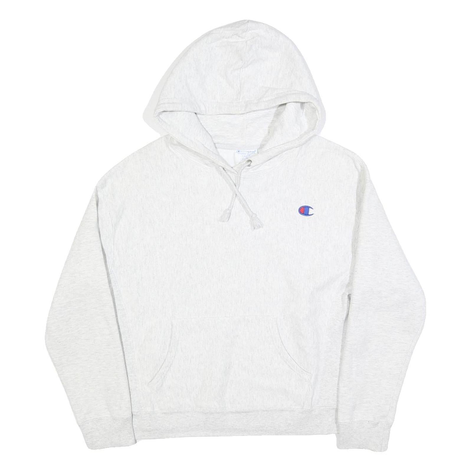 CHAMPION REVERSE WEAVE Womens White Hoodie L Cotton Blend Pullover Sweatshirt Refurbished - N/A refurbished available on Cerqular