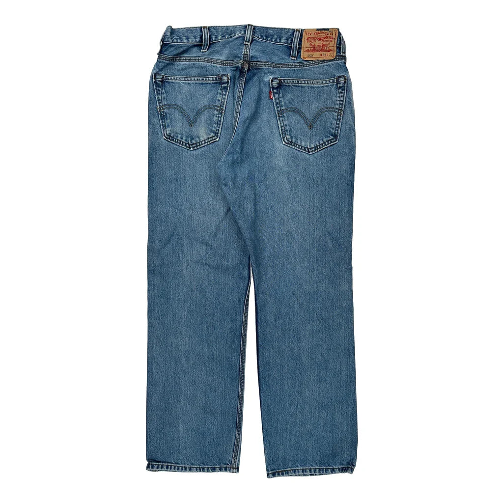 505 Levis Jeans - 34W 30L Blue Cotton Refurbished - Thrifted (note: this is a term often used to describe second- refurbished available on Cerqular