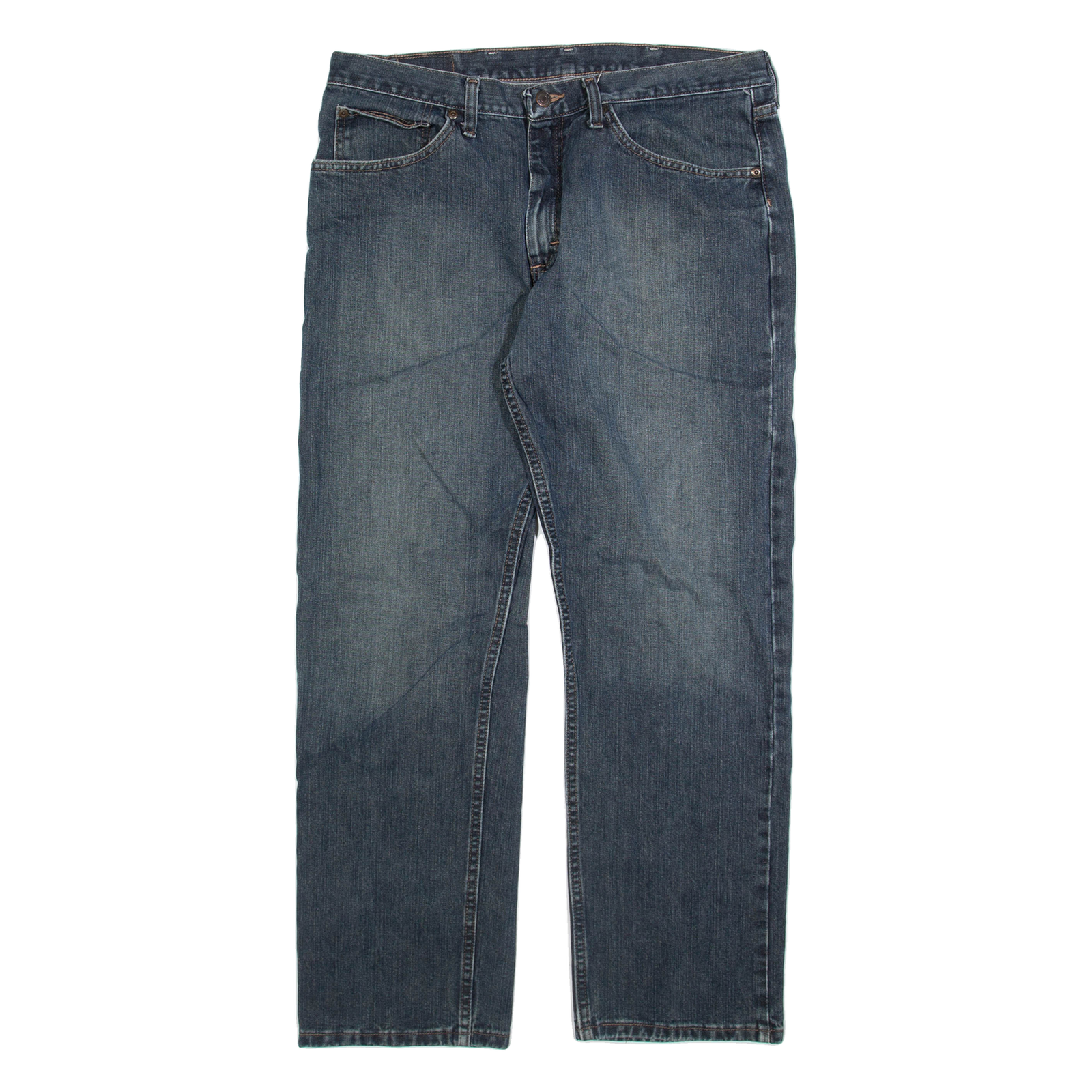 WRANGLER Mens Jeans Blue Regular Straight W36 L30 Refurbished - N/A refurbished available on Cerqular
