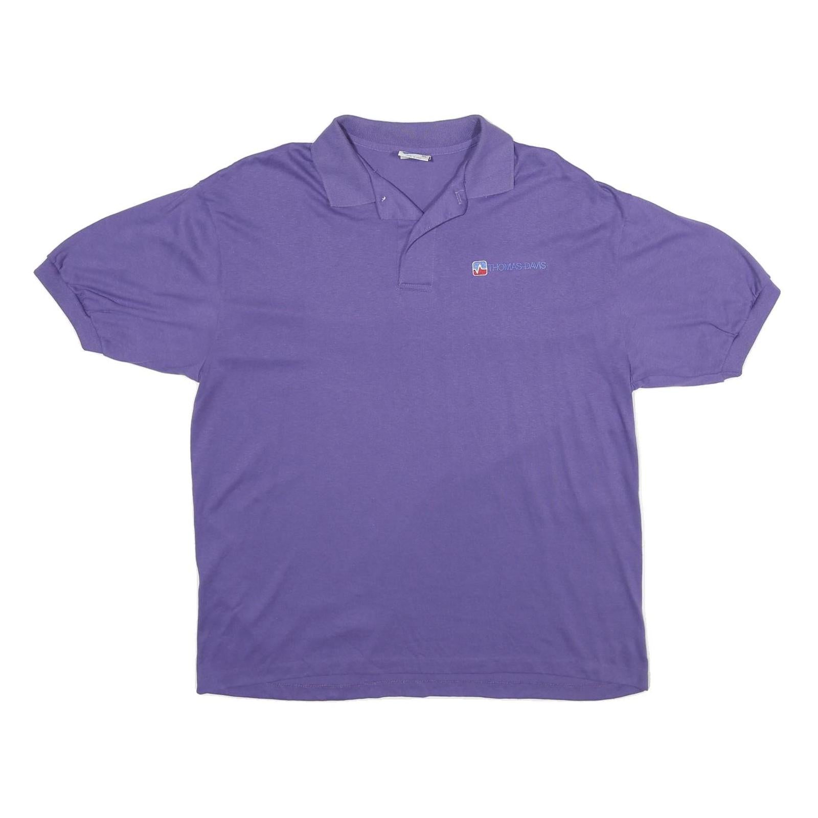 SCREENMATES Mens Purple XL Short Sleeve Logo Embroidered Cotton Blend Polo Shirt Refurbished - N/A refurbished available on Cerqular