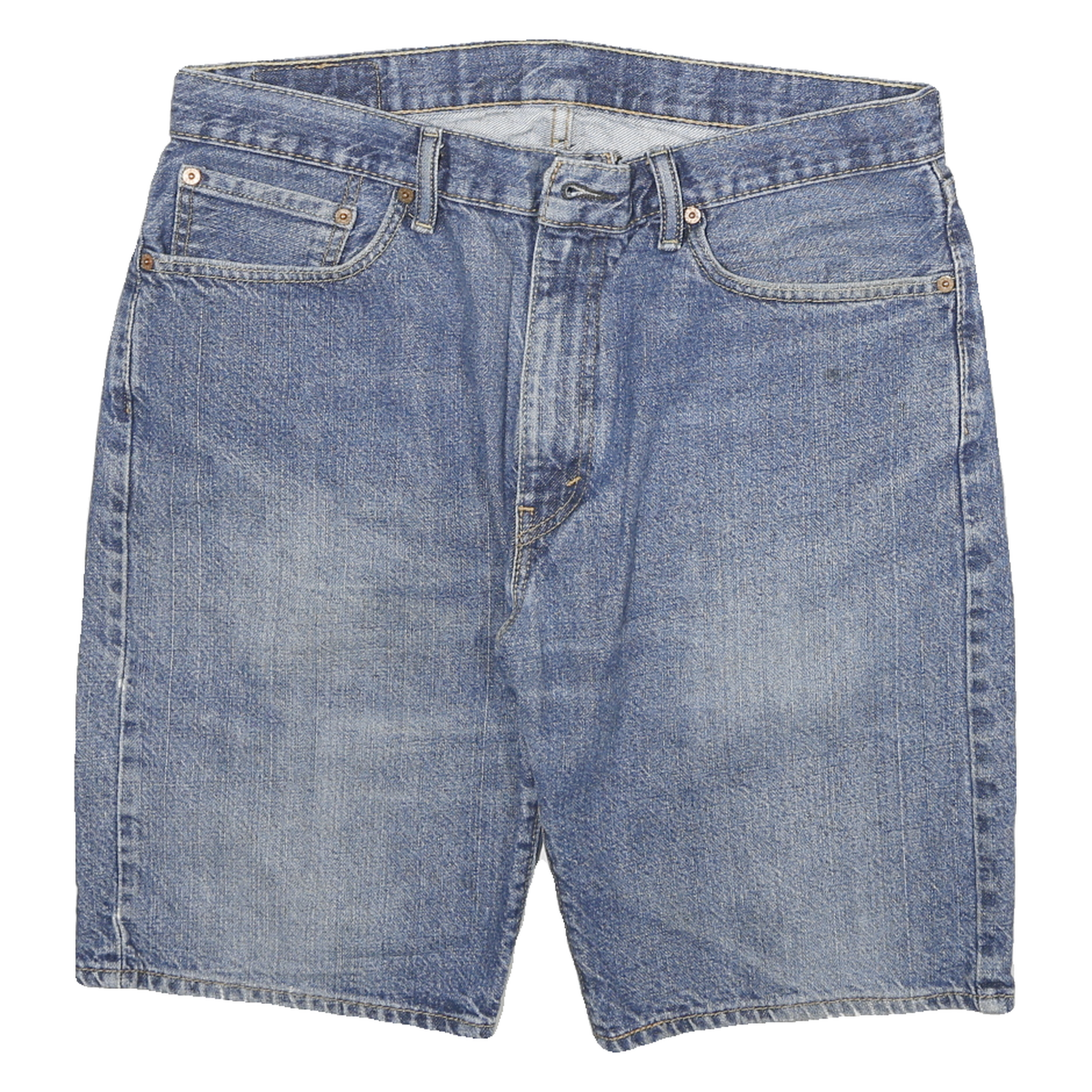 LEVI'S Mens Denim Blue Shorts XL W34 Classic Fit Cotton Blend Refurbished - N/A refurbished available on Cerqular
