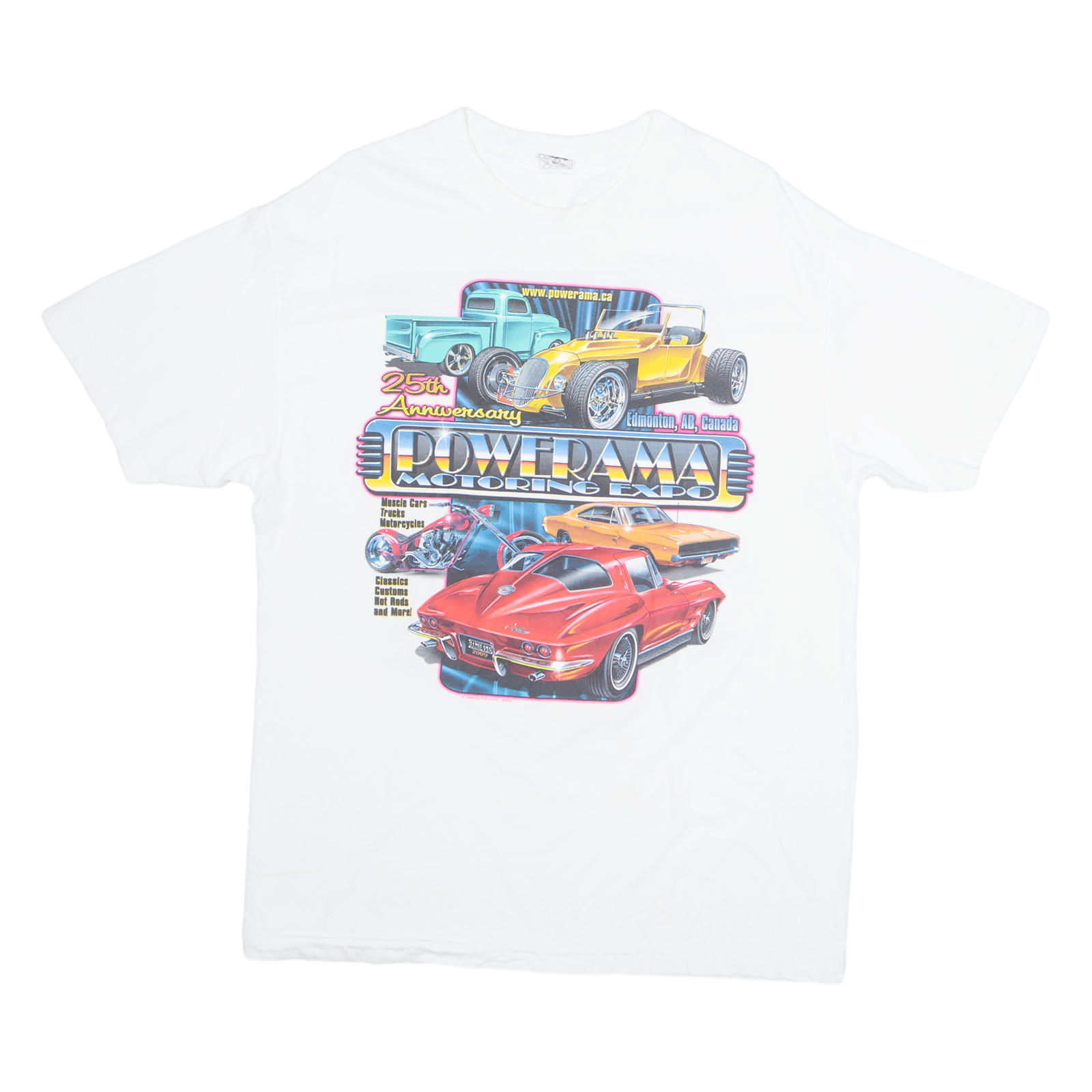 ALSTYLE Powerama Motoring Expo Mens T-Shirt White USA L Refurbished - N/A refurbished available on Cerqular