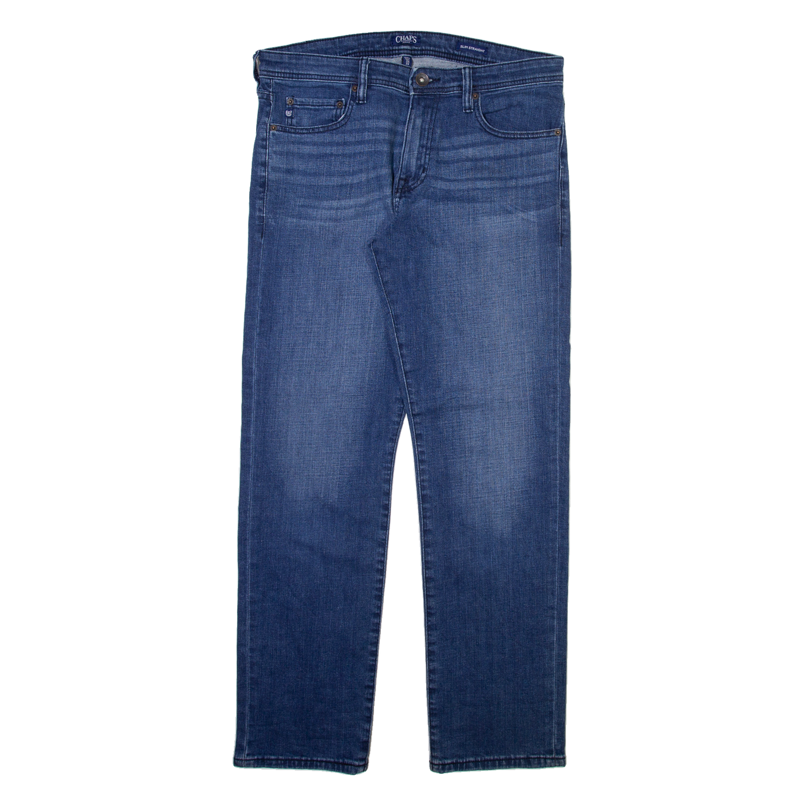 CHAPS Mens Jeans Blue Slim Straight Stone Wash W32 L31 Refurbished - N/A refurbished available on Cerqular
