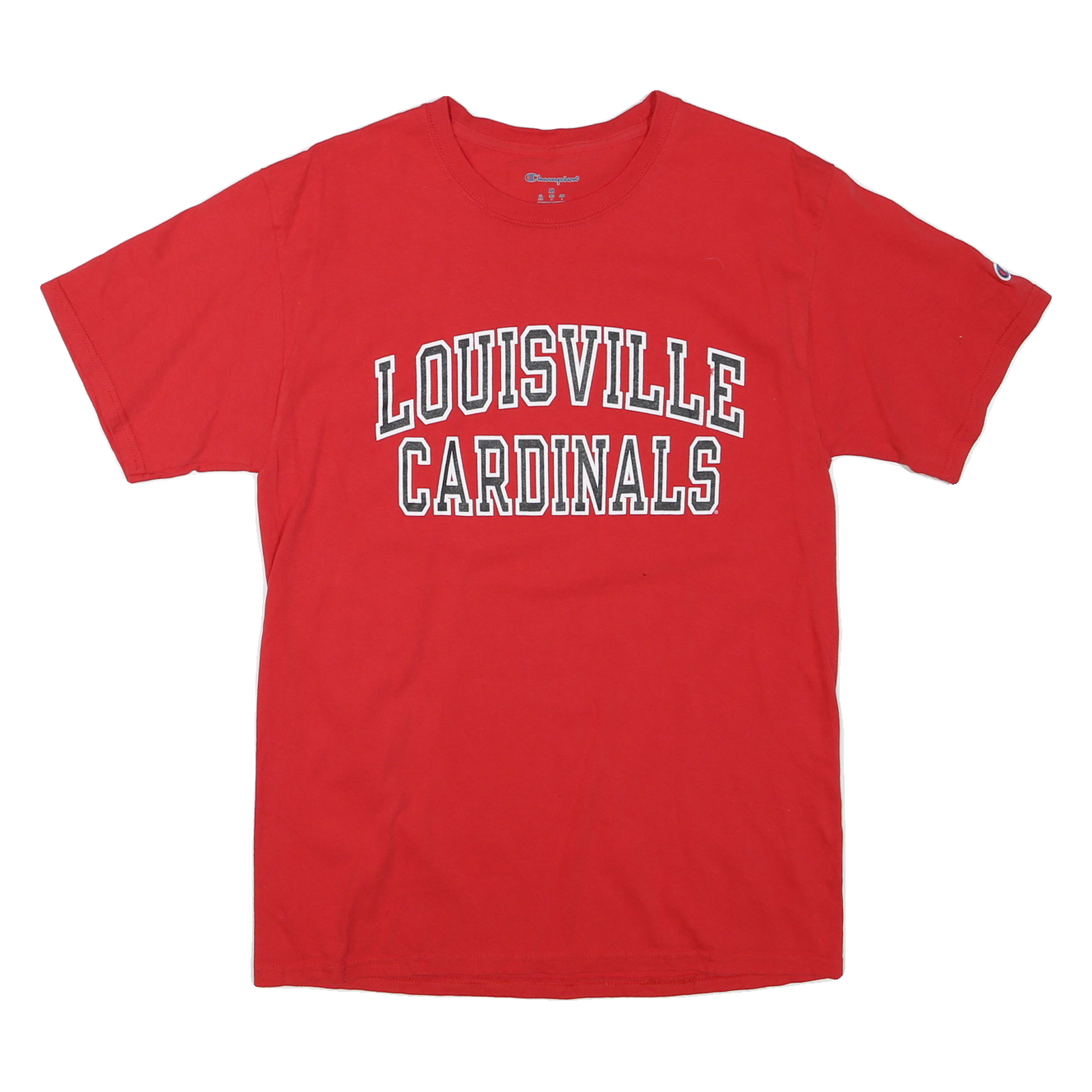 CHAMPION Mens Red Louisville Cardinals Graphic T-Shirt M Crew Neck Short Sleeve Refurbished - N/A refurbished available on Cerqular