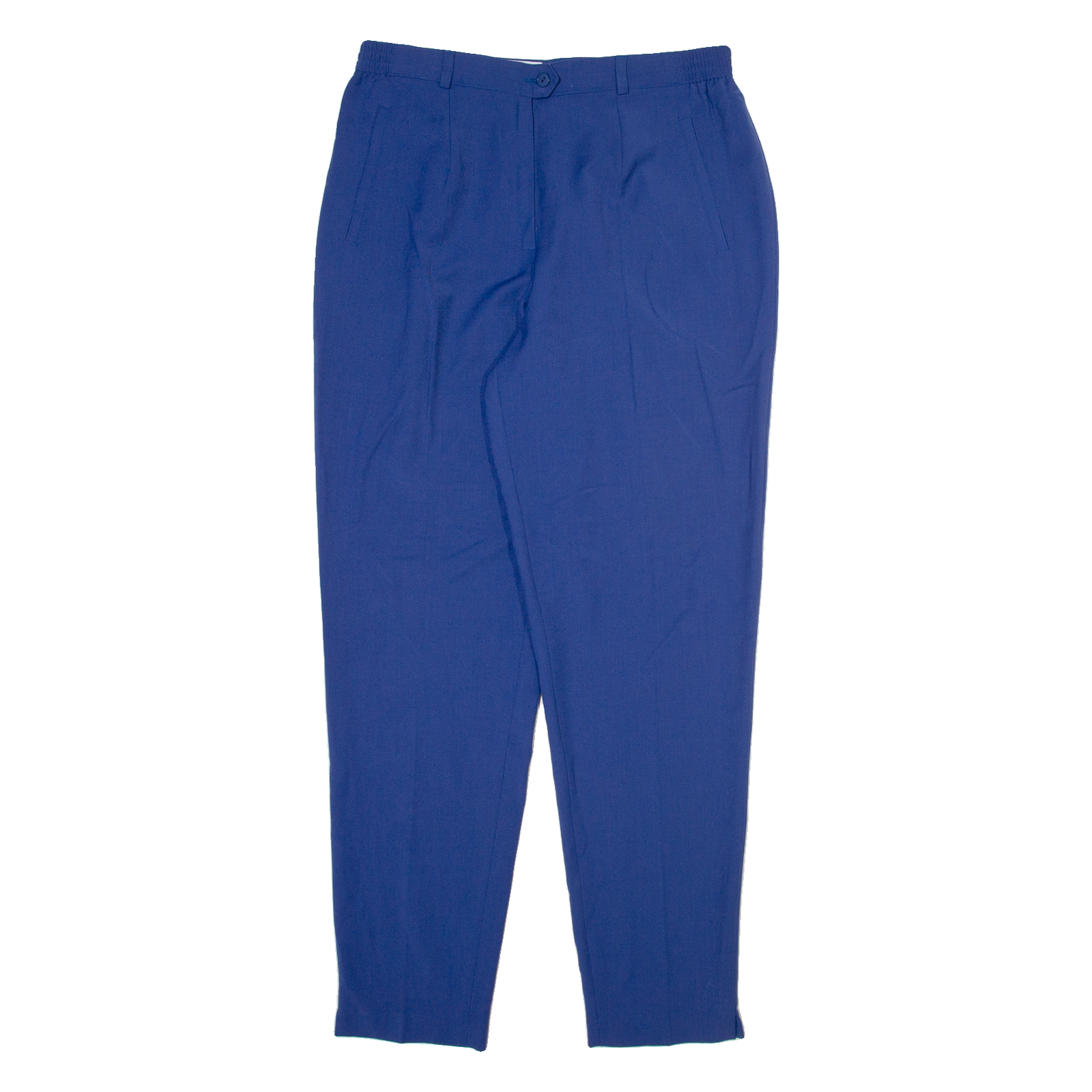 LUCIA Womens Trousers Blue Relaxed Tapered Wool W30 L30 Refurbished - N/A refurbished available on Cerqular