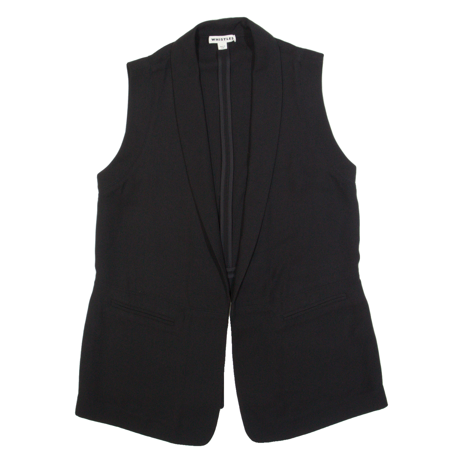 WHISTLES Womens Waistcoat Black Long Sleeve S Refurbished - N/A refurbished available on Cerqular