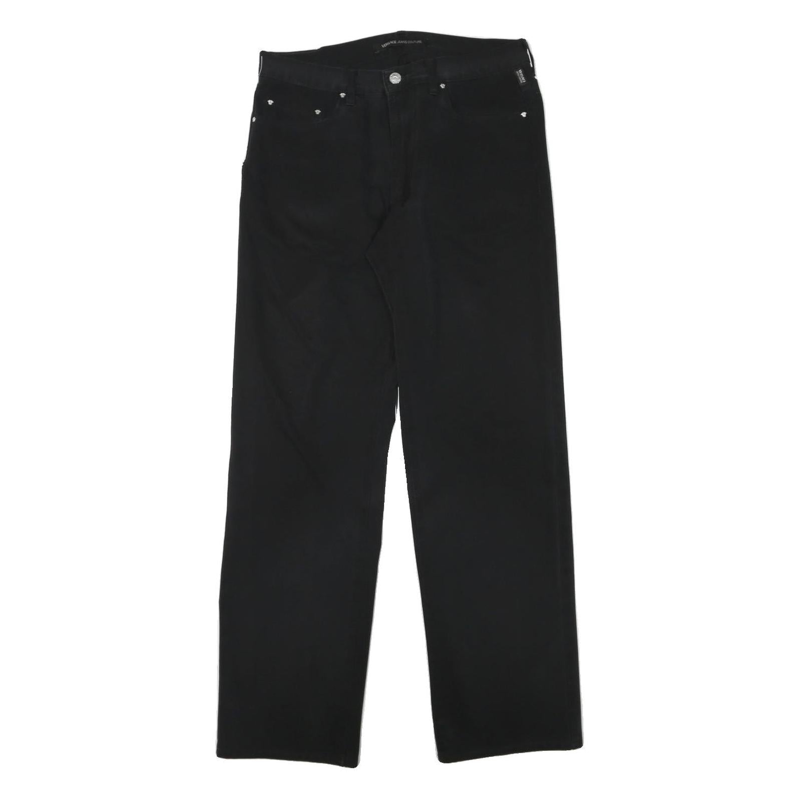 Buy VERSACE JEANS COUTURE Womens Regular Black Polyester Blend Trousers W30 L31 Refurbished - $49.39 VERSACE JEANS COUTURE Womens Regular Black Polyester Blend Trousers W30 L31 Refurbished - N/A refurbished available on Cerqular