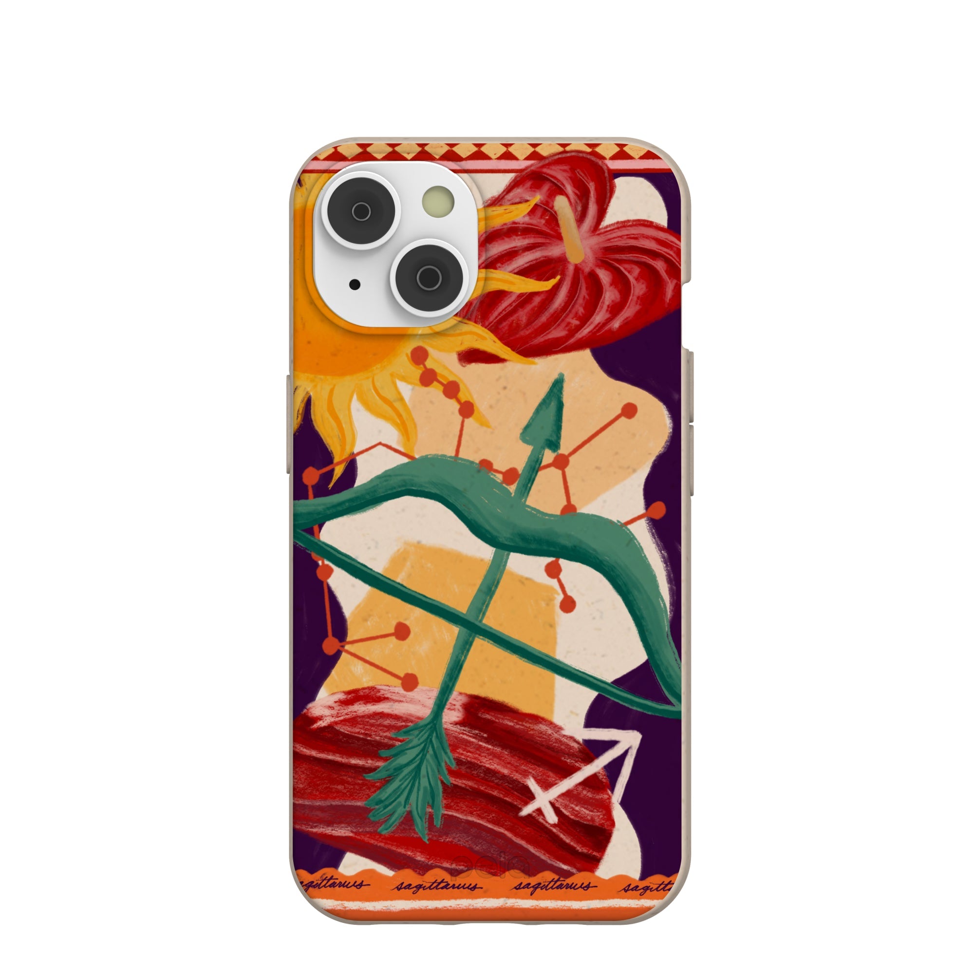 Seashell Sagittarius Archer iPhone 14/16e Case Refurbished - Pela Case refurbished available on Cerqular