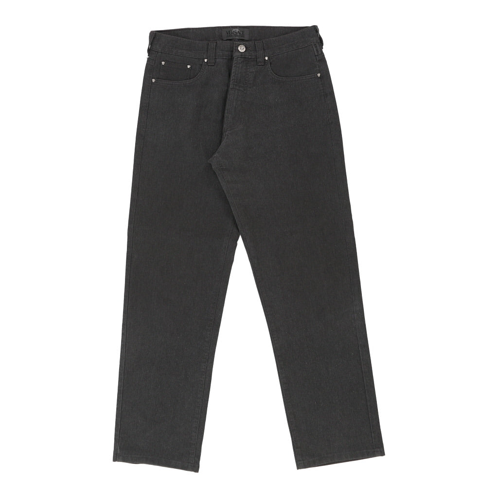 Versace Jeans Couture Trousers - 30W UK 10 Grey Polyester Blend Refurbished - Thrifted (note: this is a term often used to describe second- refurbished available on Cerqular