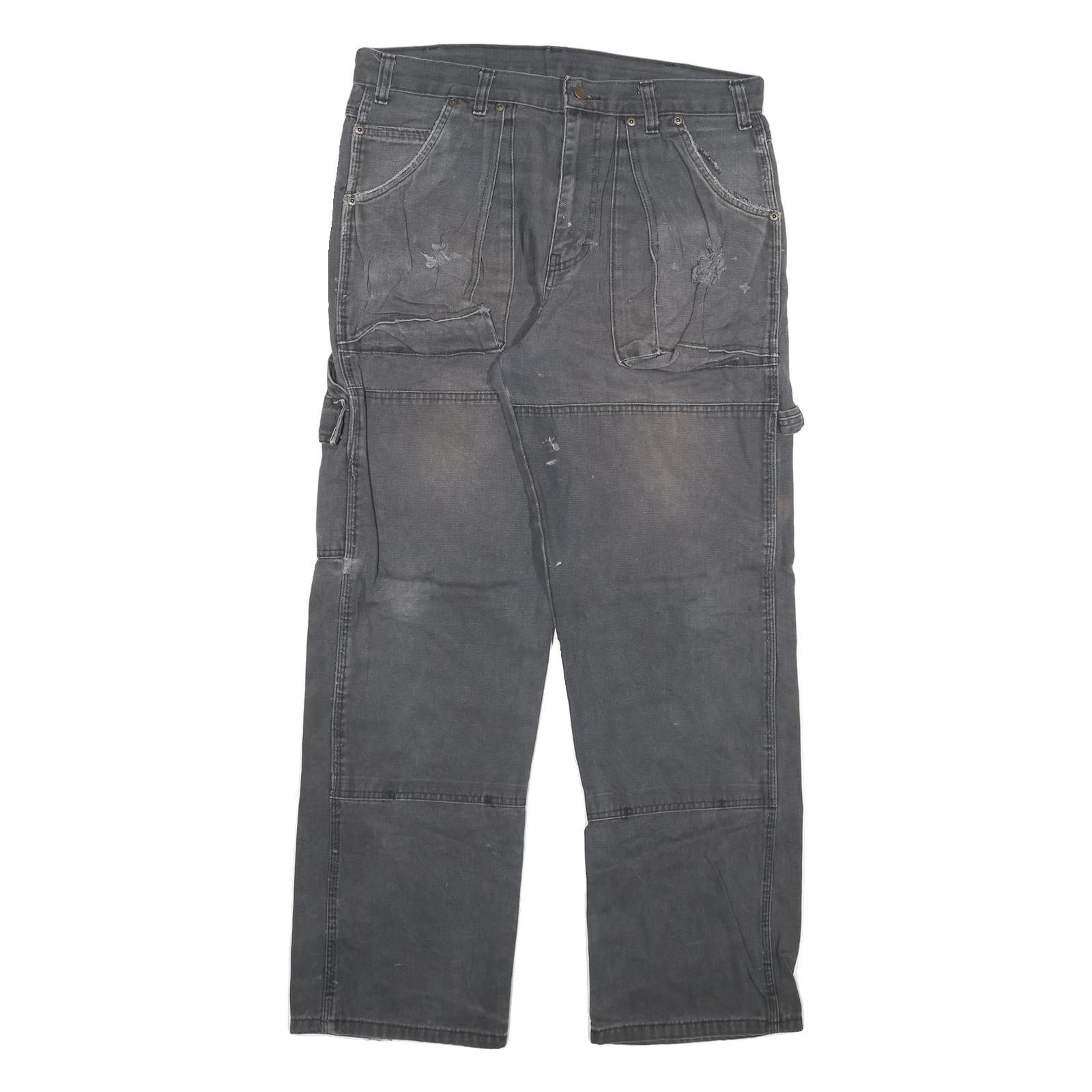 DICKIES Mens Regular Fit Straight Leg Denim Dark Grey Jeans W34 L30 Workwear Refurbished - N/A refurbished available on Cerqular