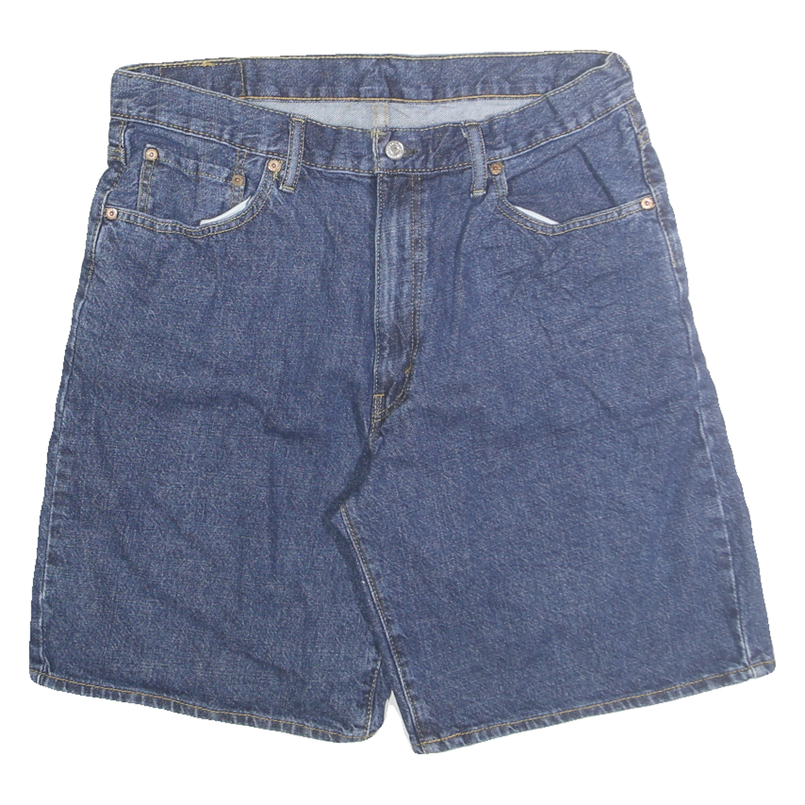 LEVI'S Mens Denim Shorts Blue L W36 Classic Fit Casual Cotton Refurbished - N/A refurbished available on Cerqular