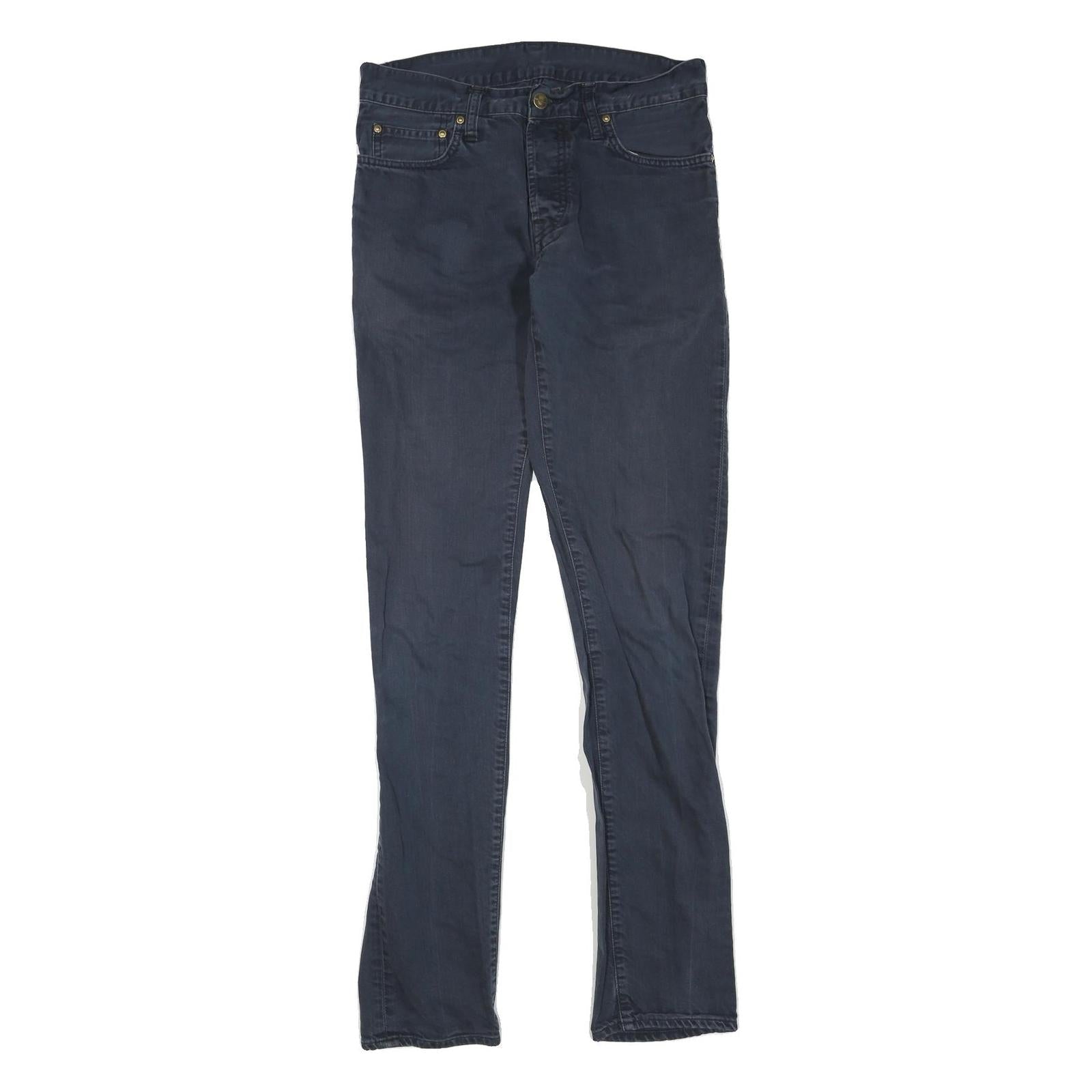 CARHARTT Mens Cotton Blend Navy Regular Straight Trousers W30 L33 Casual Refurbished - N/A refurbished available on Cerqular