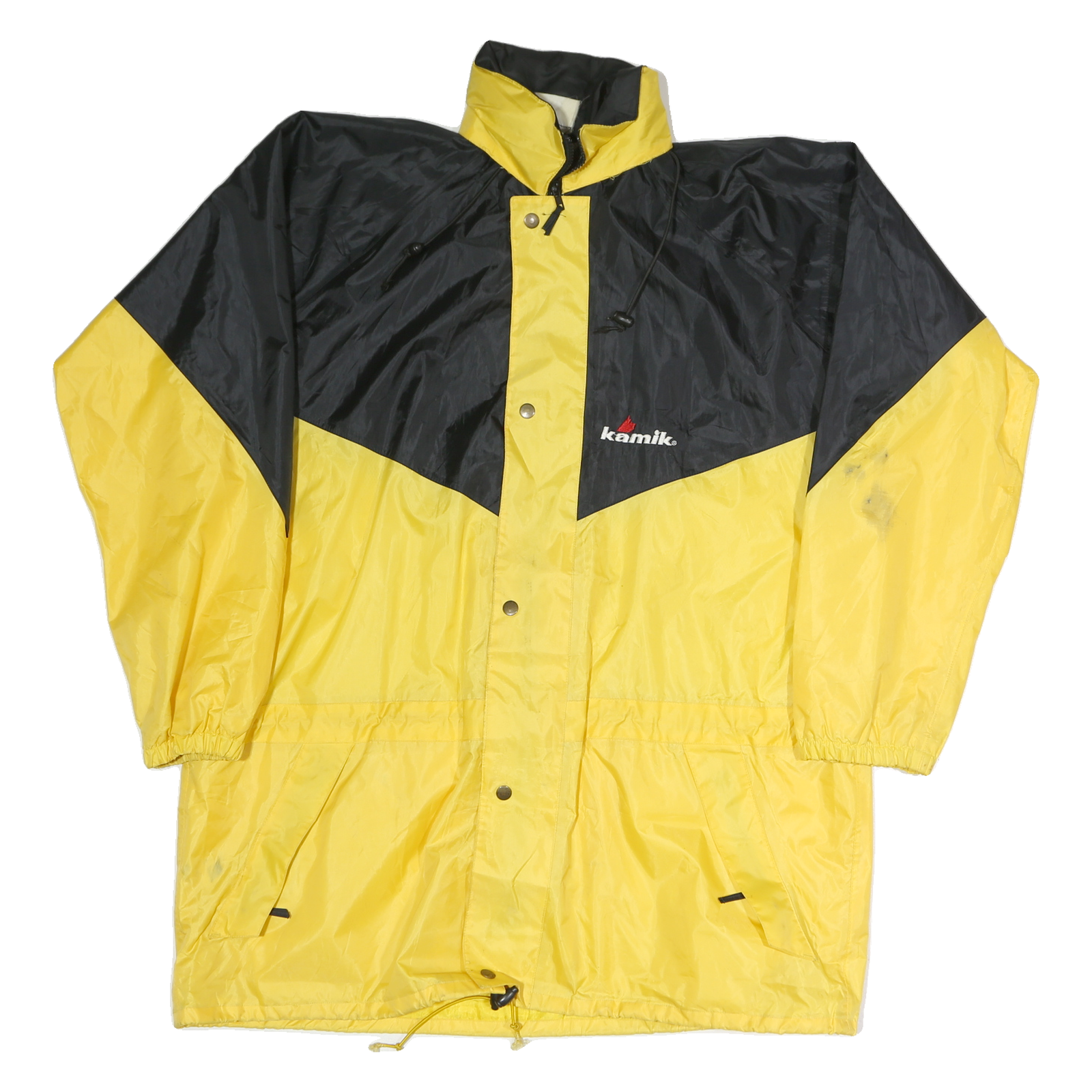 KAMIK Mens Black & Yellow Zip Polyester XL Jacket Outdoor Windbreaker Refurbished - N/A refurbished available on Cerqular