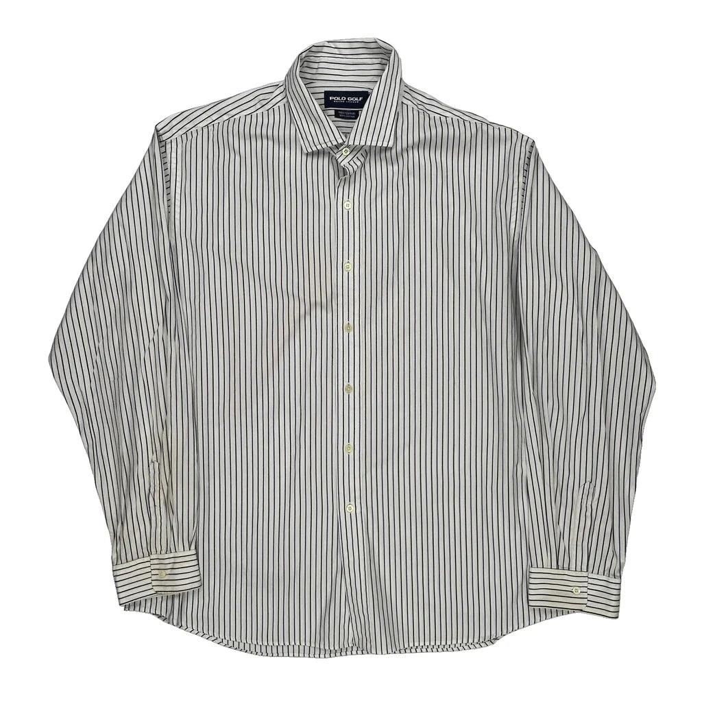 Buy Polo By Ralph Lauren Striped Shirt - 2XL Black Cotton Refurbished - $38.85 Polo By Ralph Lauren Striped Shirt - 2XL Black Cotton Refurbished - Thrifted (note: this is a term often used to describe second- refurbished available on Cerqular