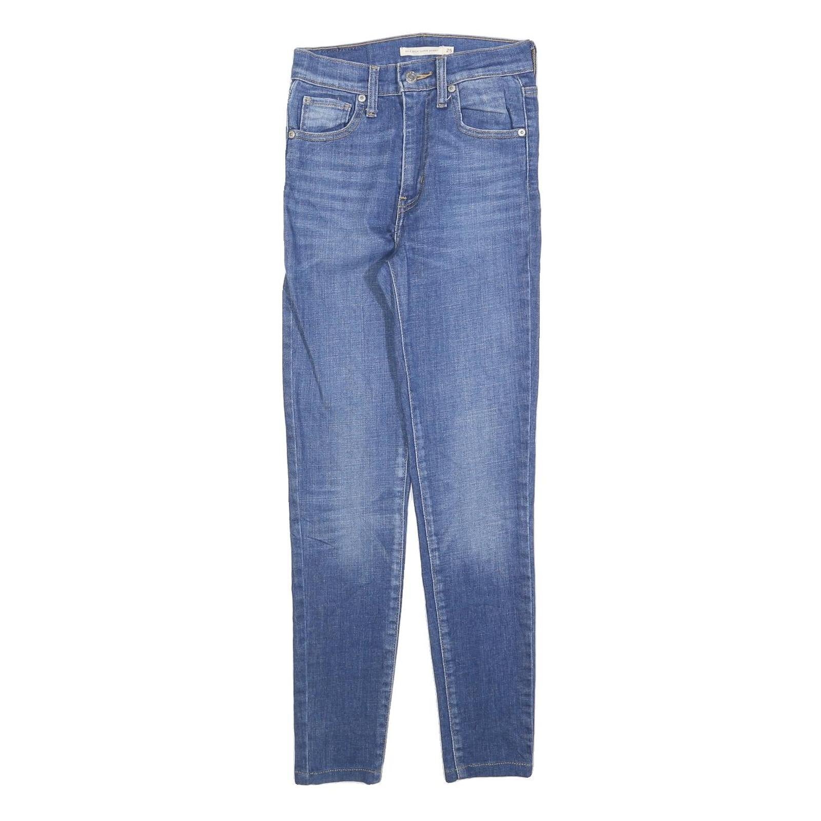 LEVI'S Womens Slim Blue Skinny Denim Medium W25 L27 Zip Cotton Blend Jeans Refurbished - N/A refurbished available on Cerqular