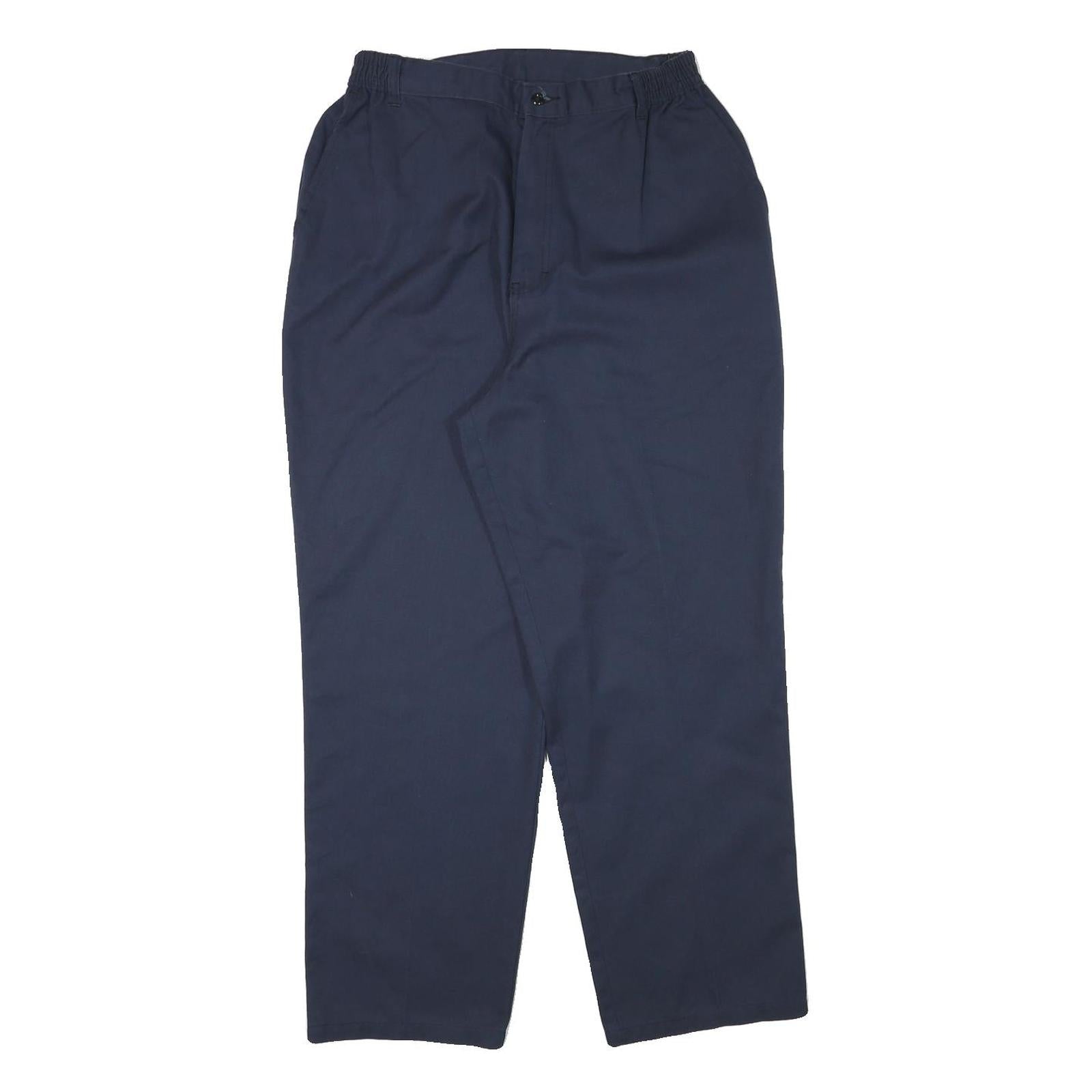 DICKIES Mens Cotton Blend Navy Relaxed Straight Trousers W28 L28 Workwear Casual Refurbished - N/A refurbished available on Cerqular