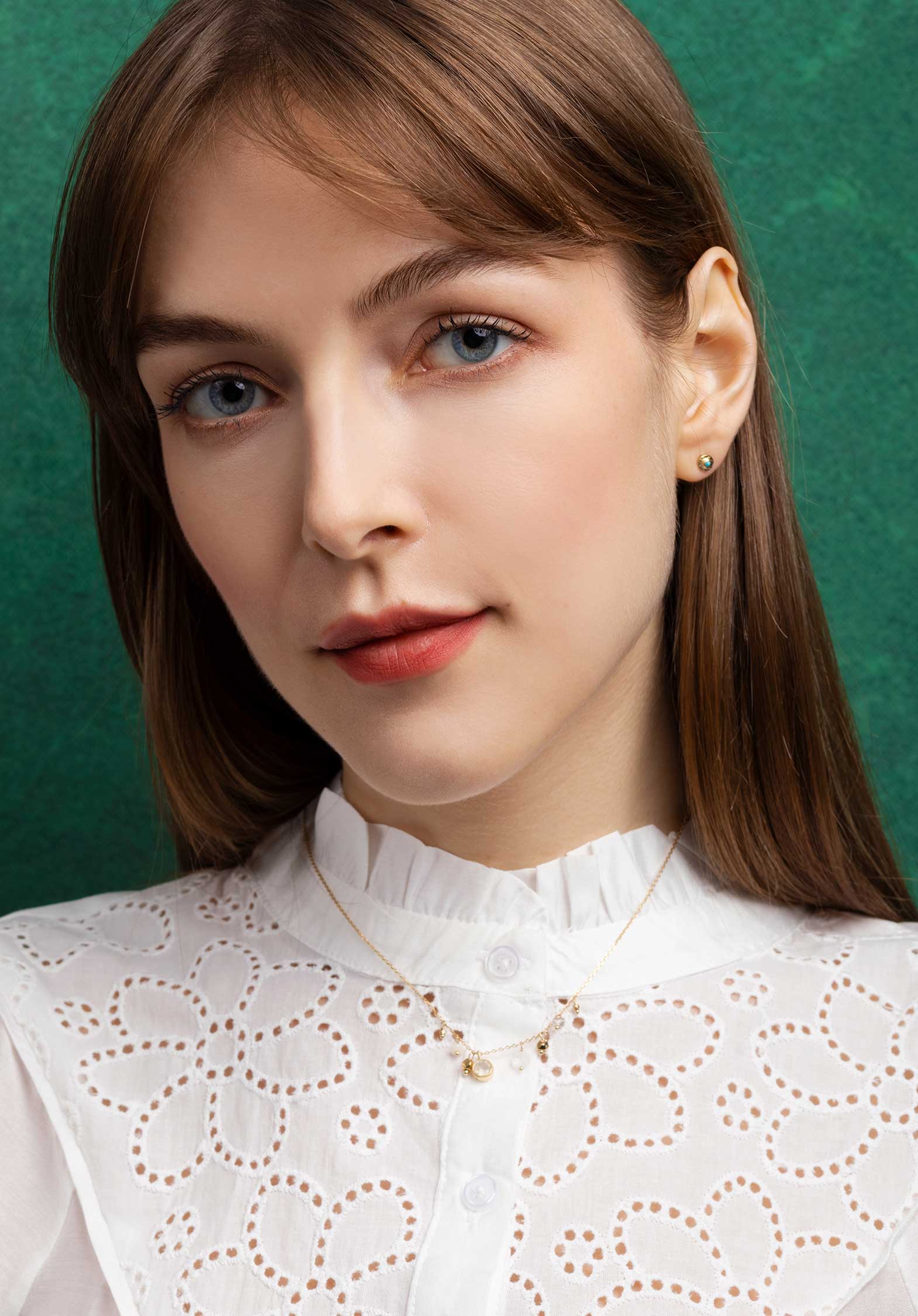 Necklace  Loop Pierre-De-Lune | Color: PIERRE DE LUNE | Size: U Refurbished - Rue Madame is a known brand, and the standardized name is " refurbished available on Cerqular
