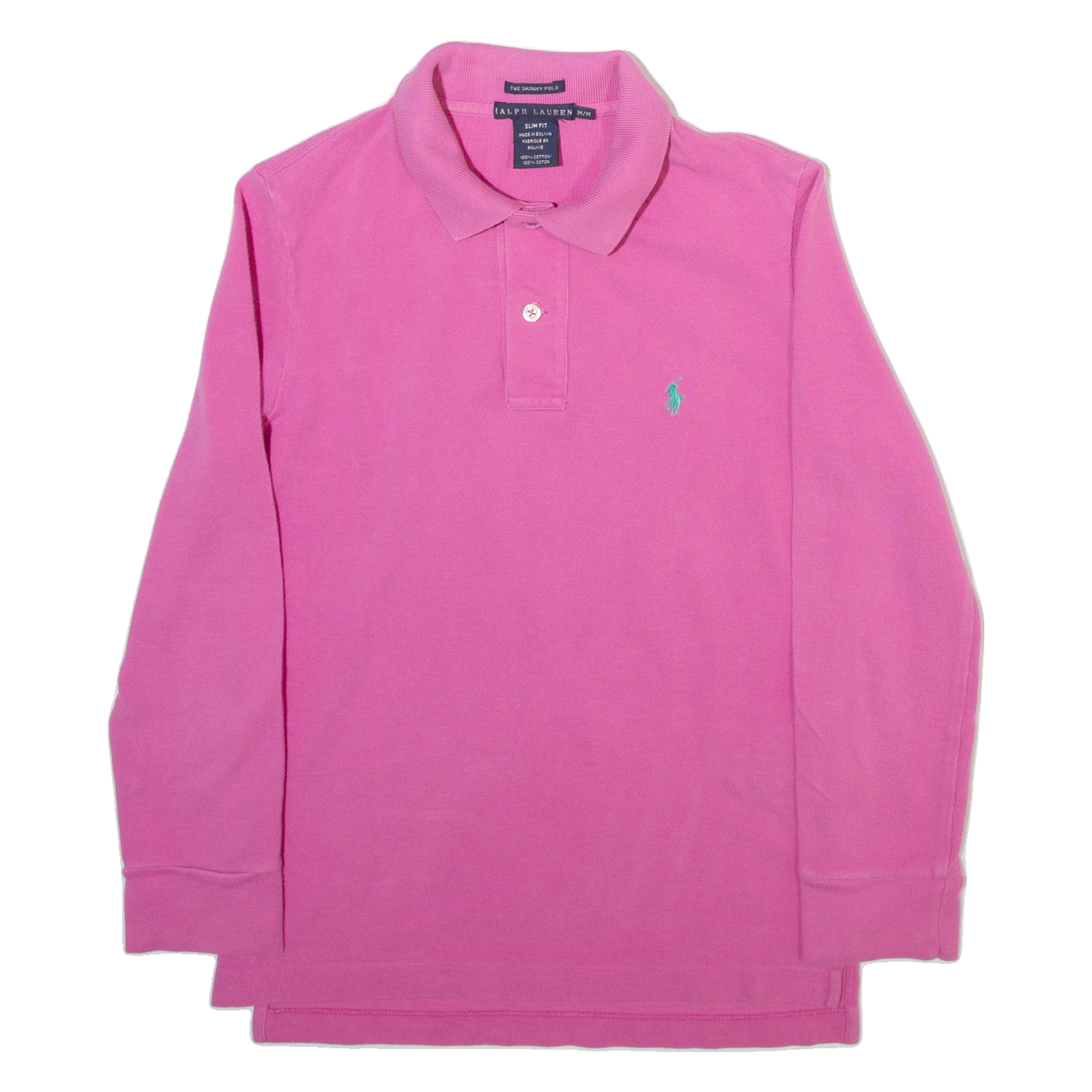 RALPH LAUREN Womens Polo Shirt Pink Long Sleeve M Refurbished - N/A refurbished available on Cerqular
