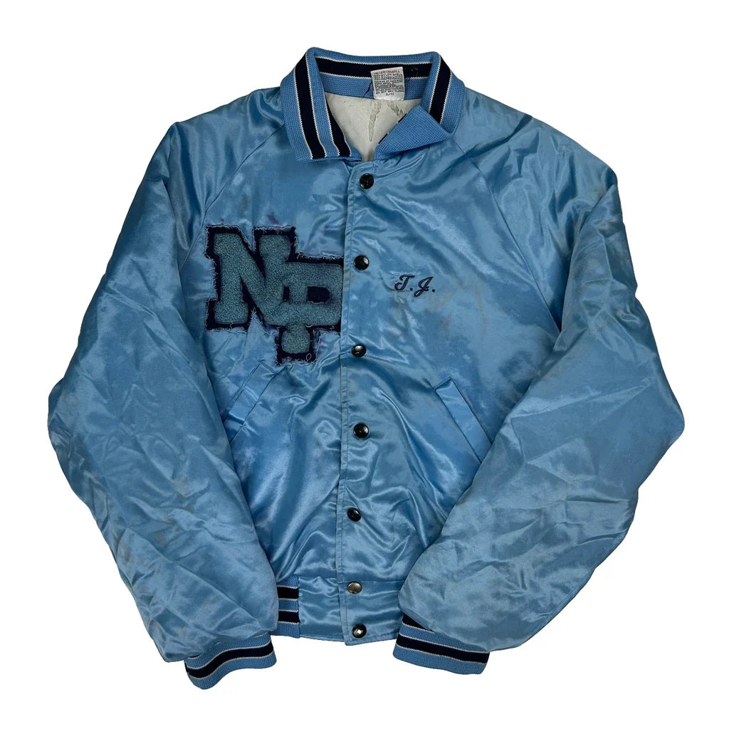 North Penn Wrestling Aristo Jac College Varsity Jacket - Small Blue Polyester Refurbished - Thrifted (note: this is a term often used to describe second- refurbished available on Cerqular